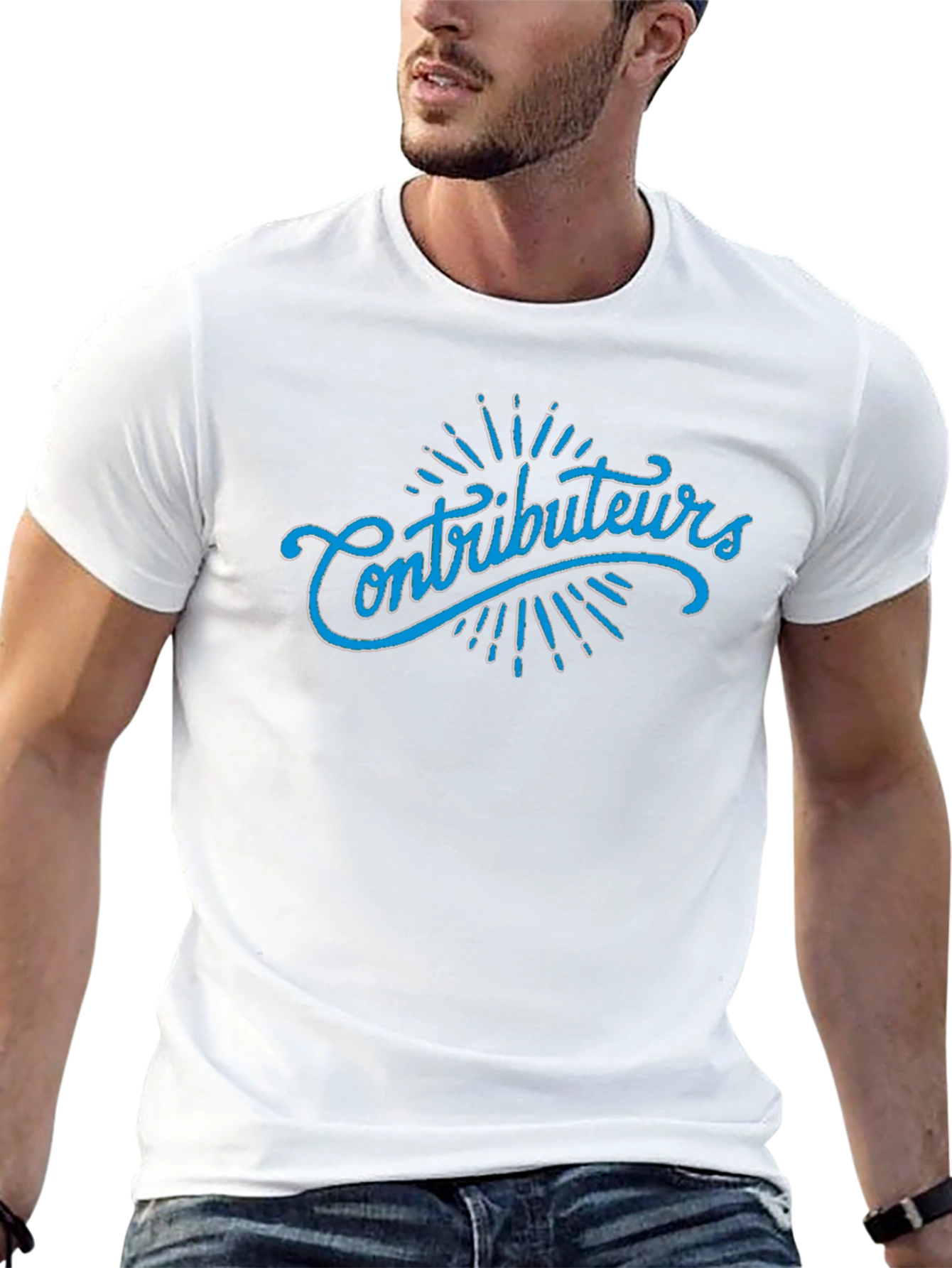 Contributors T-Shirt - Stylish Black Tee