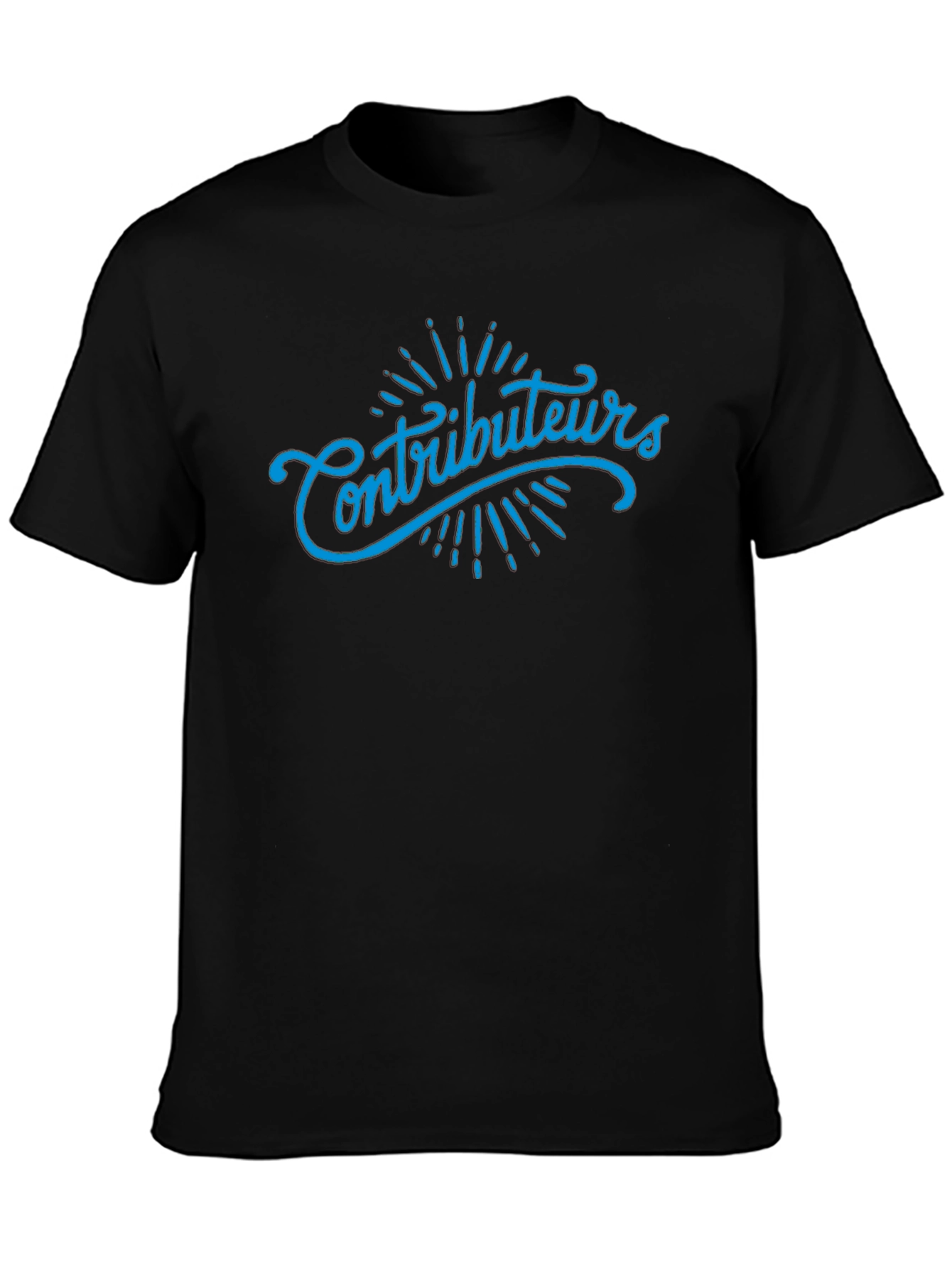 Contributors T-Shirt - Stylish Black Tee