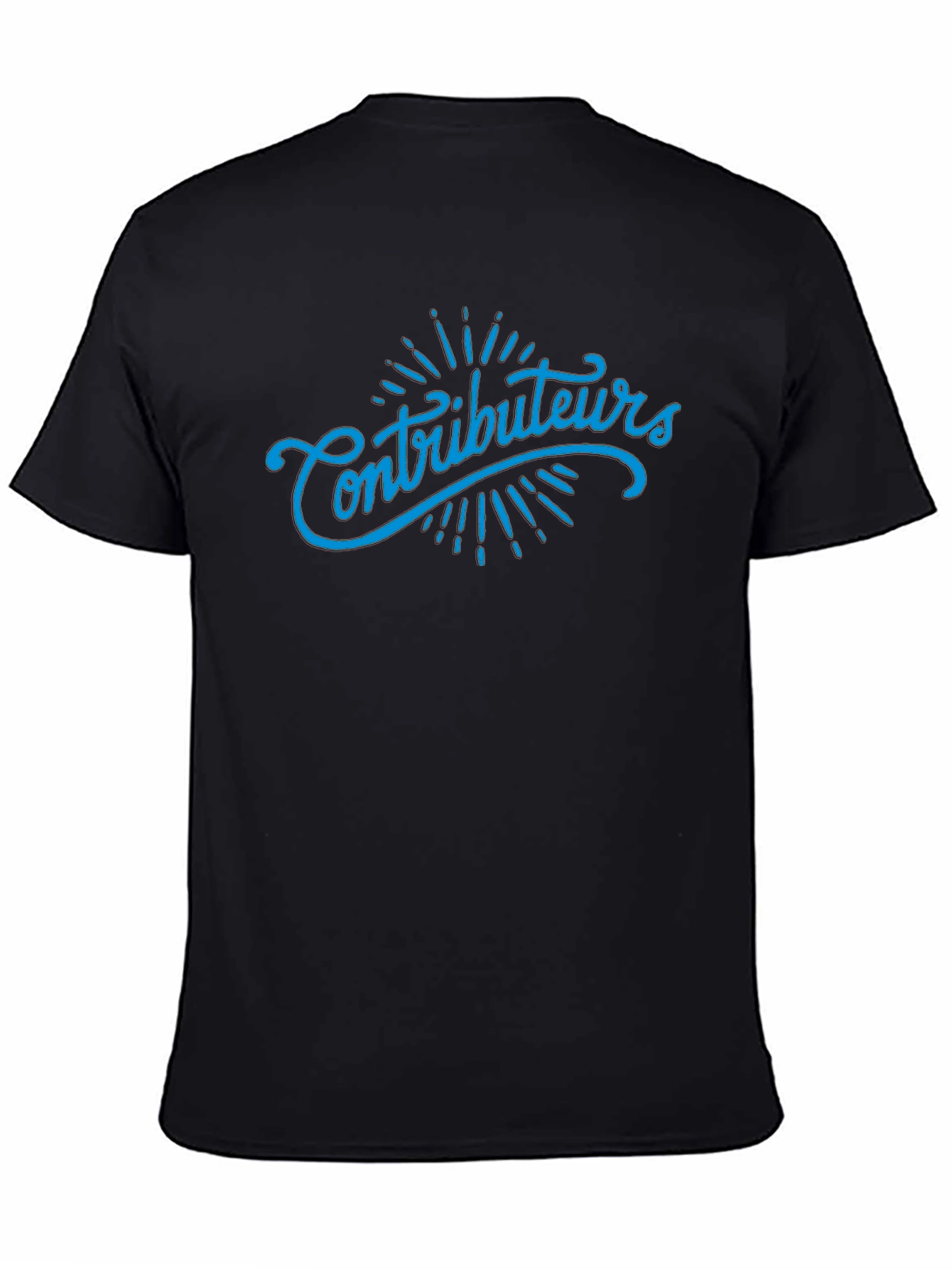 Contributors T-Shirt - Stylish Black Tee