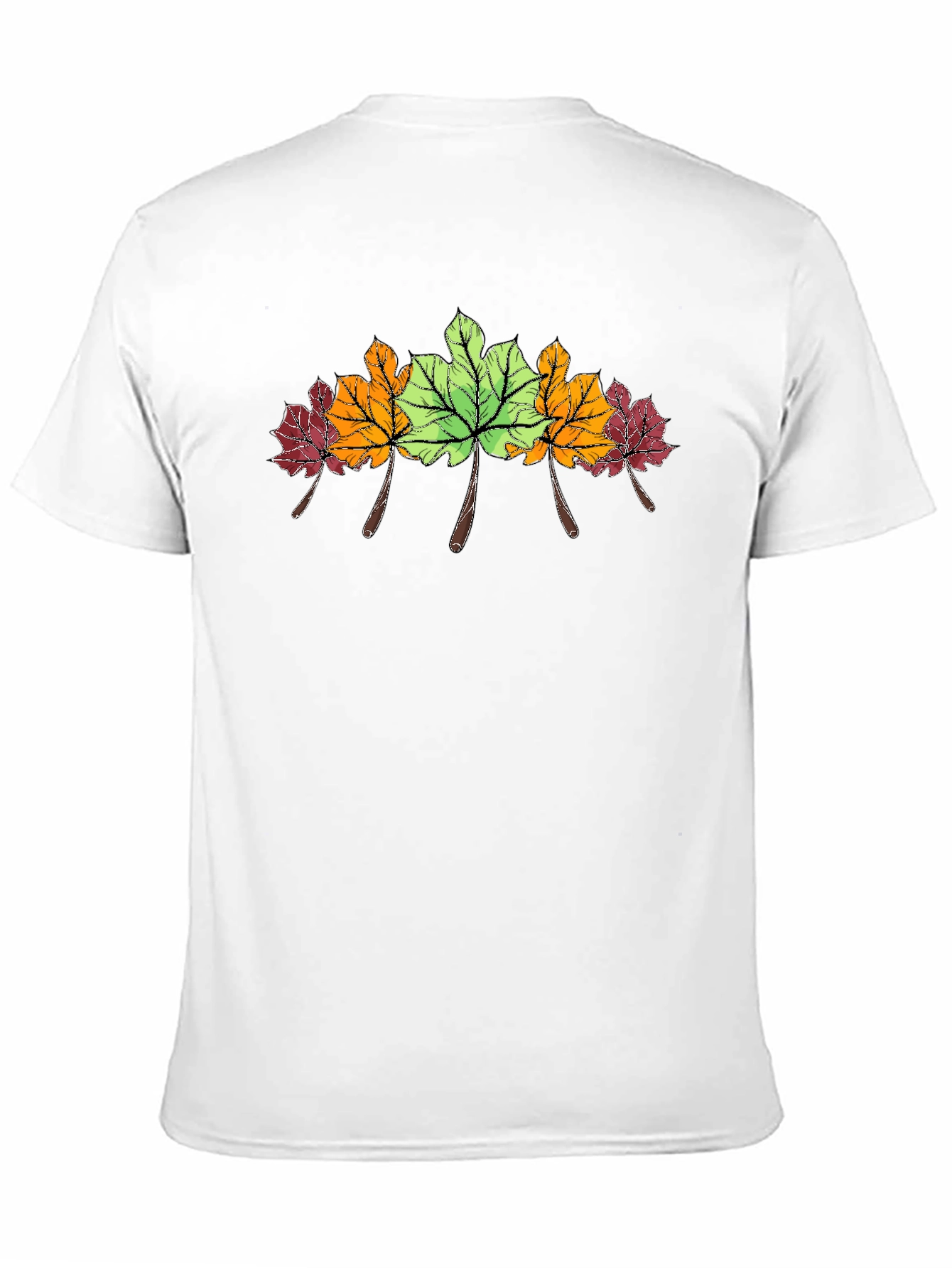 Autumn Leaves Graphic Tee - Nature Inspired Style
