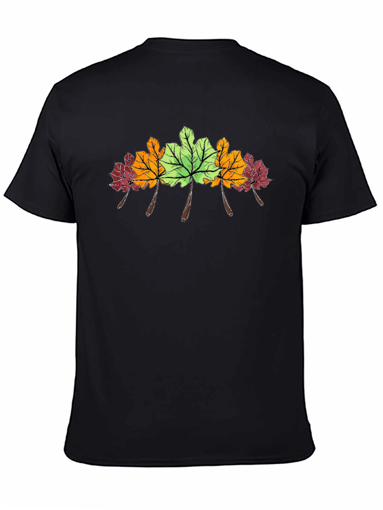 Autumn Leaves Graphic Tee - Nature Inspired Style