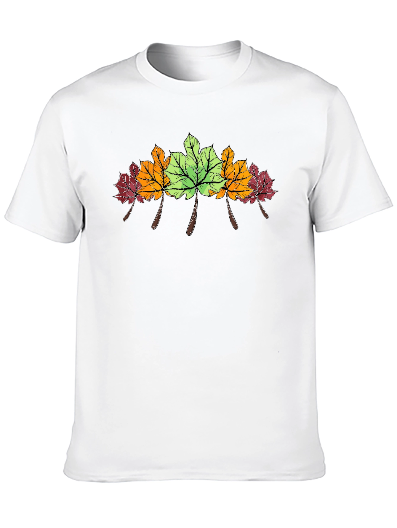 Autumn Leaves Graphic Tee - Nature Inspired Style