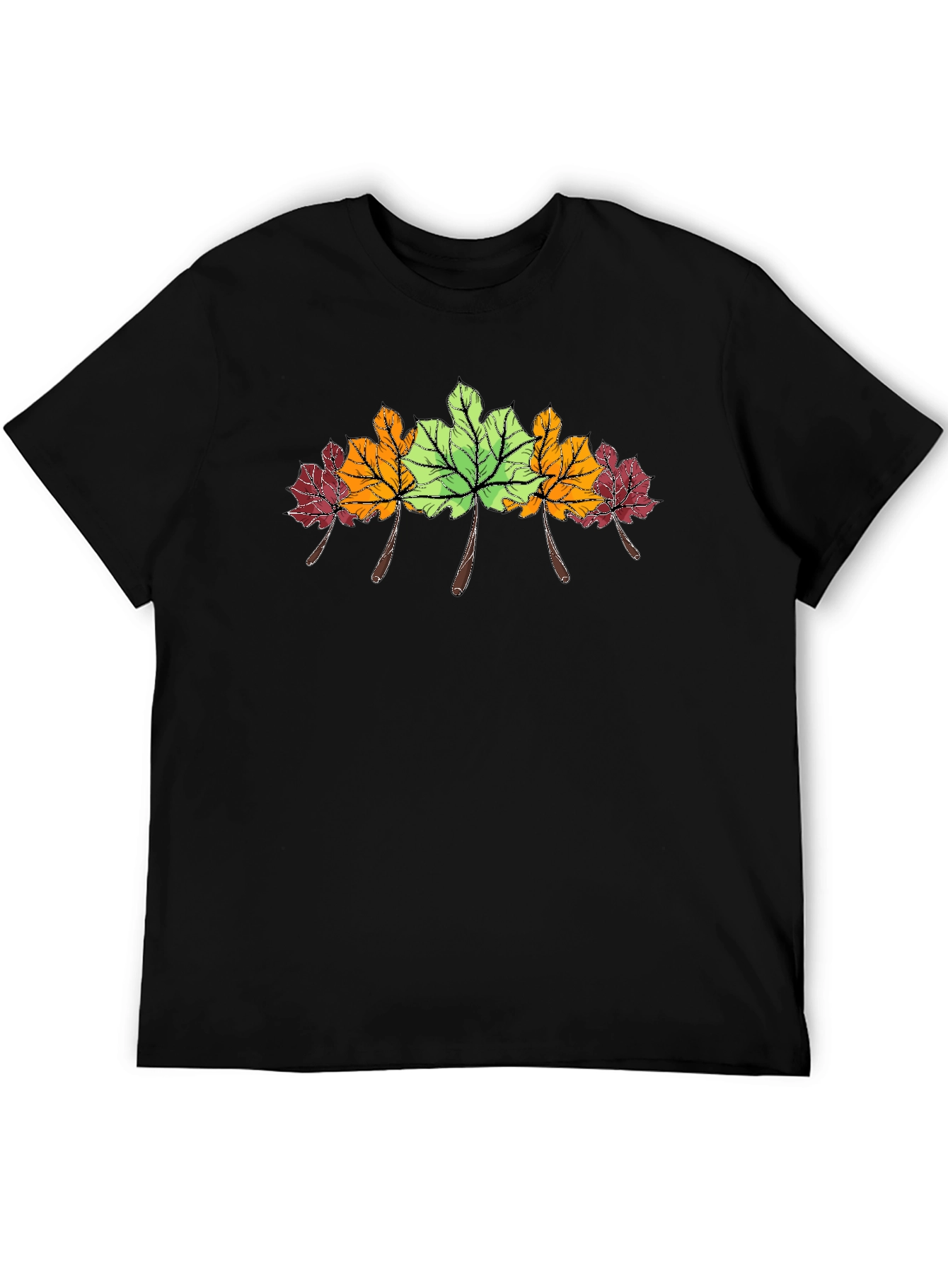 Autumn Leaves Graphic Tee - Nature Inspired Style