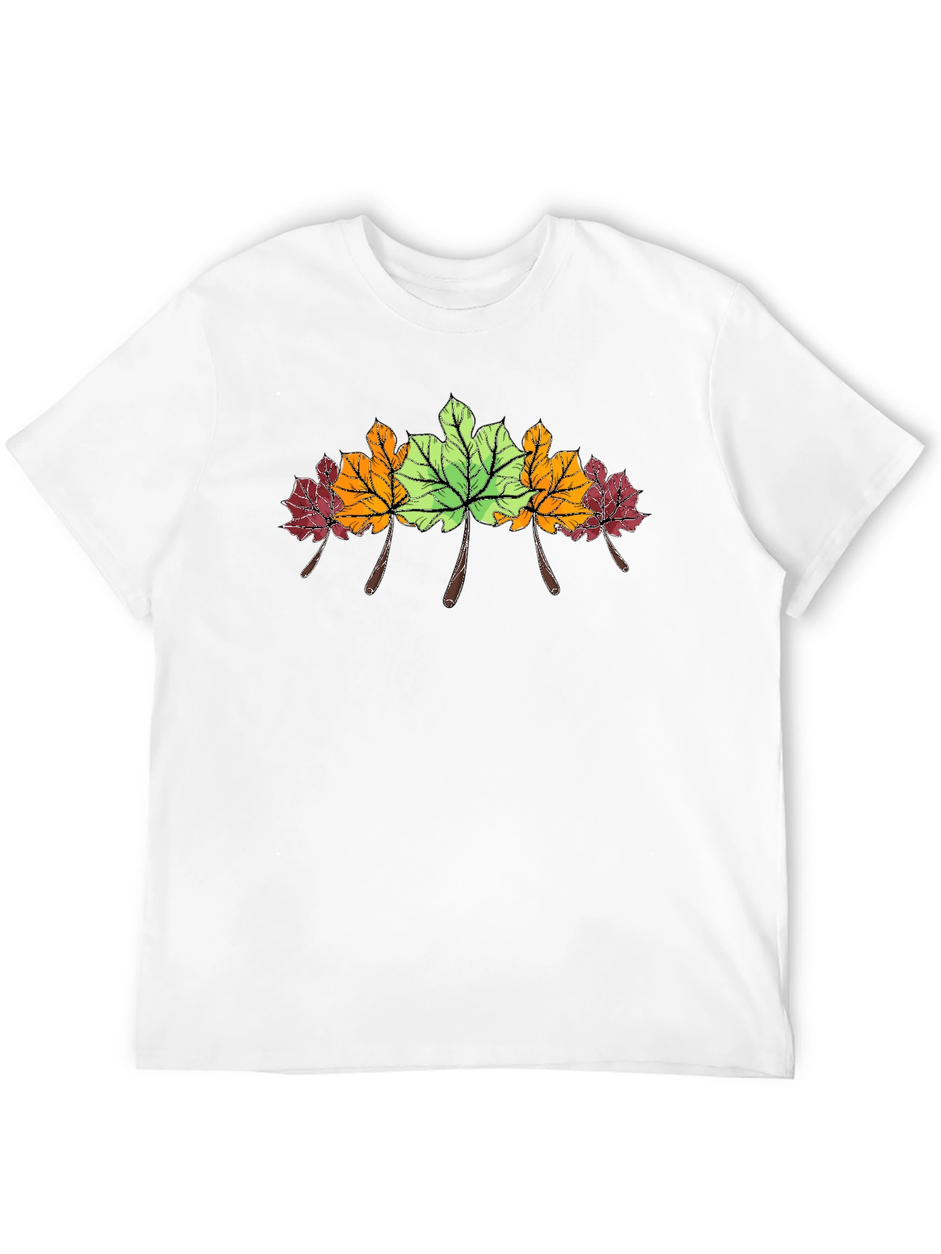 Autumn Leaves Graphic Tee - Nature Inspired Style