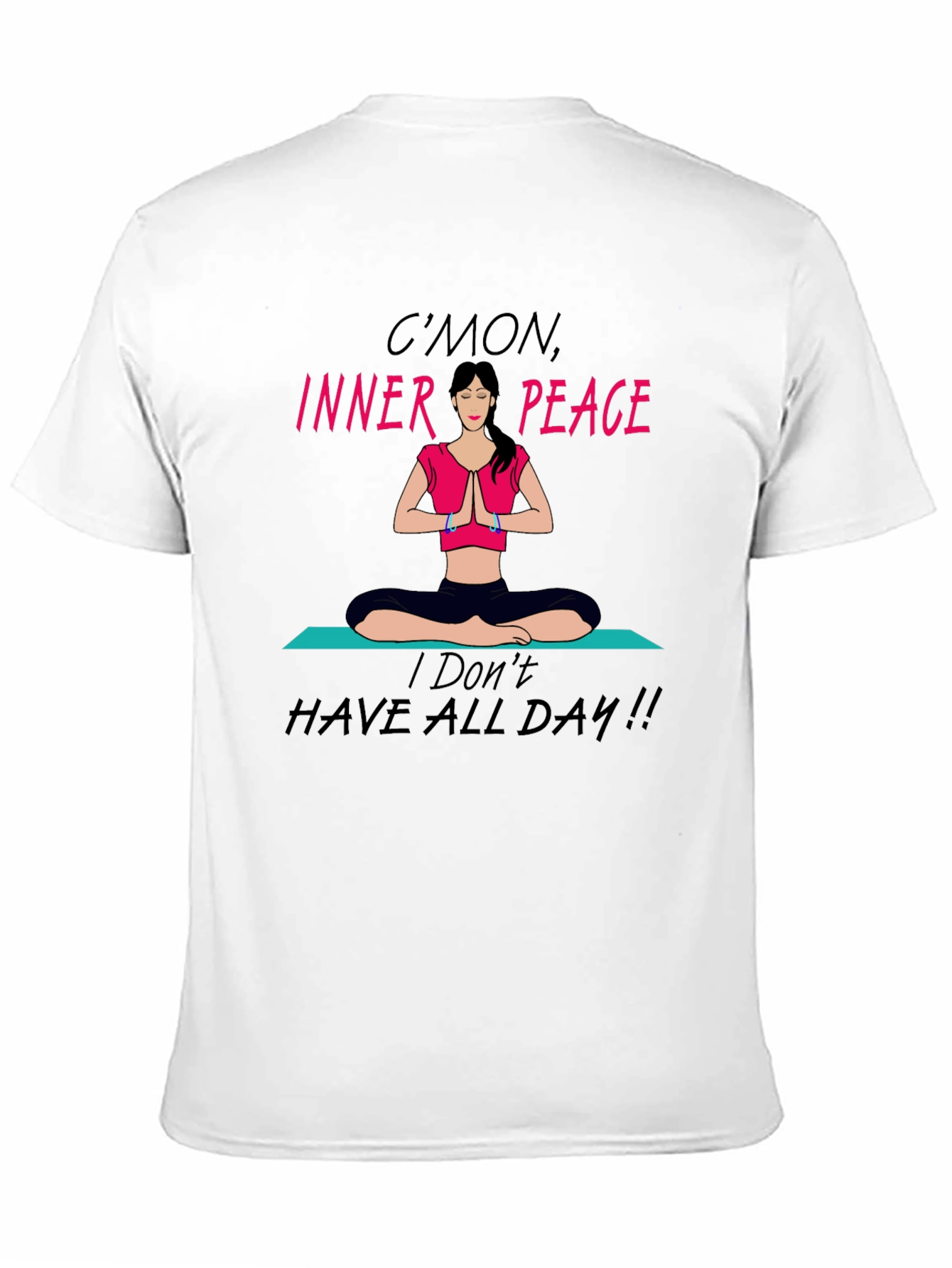 Funny Yoga Inner Peace Graphic T-Shirt