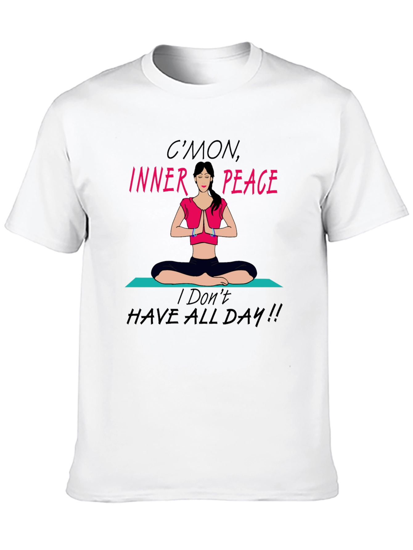 Funny Yoga Inner Peace Graphic T-Shirt