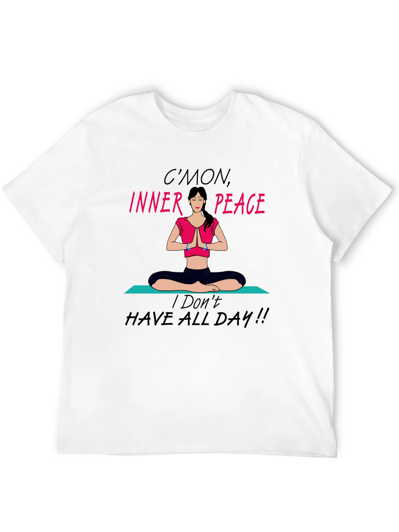 Funny Yoga Inner Peace Graphic T-Shirt