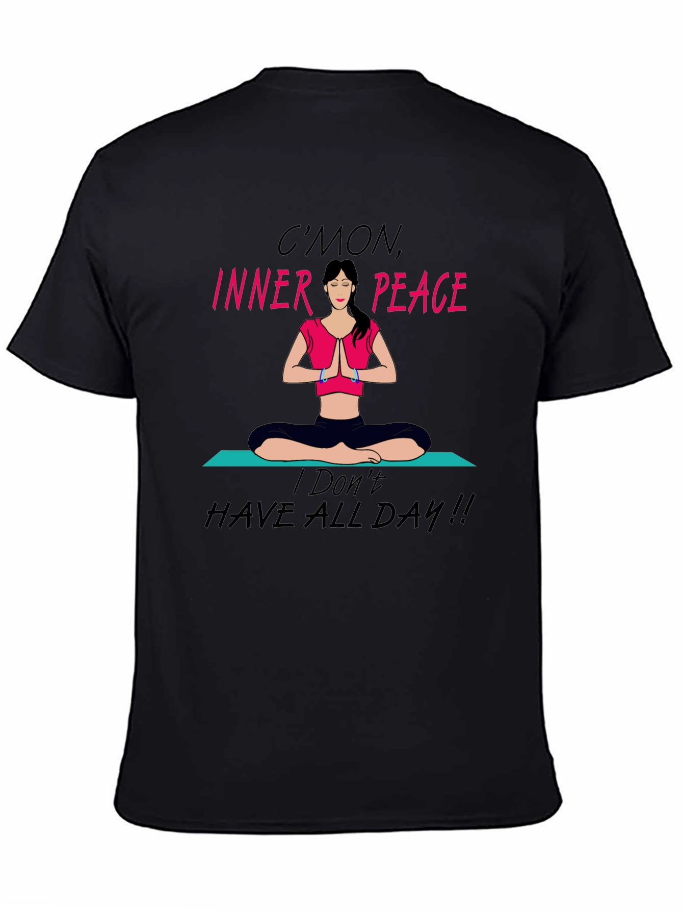 Funny Yoga Inner Peace Graphic T-Shirt