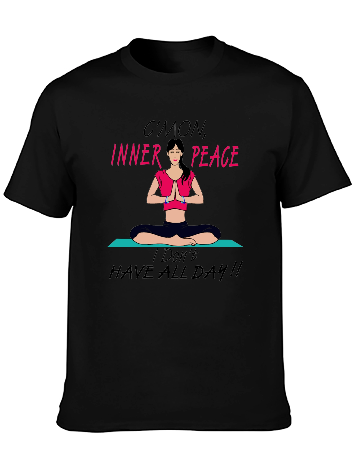 Funny Yoga Inner Peace Graphic T-Shirt