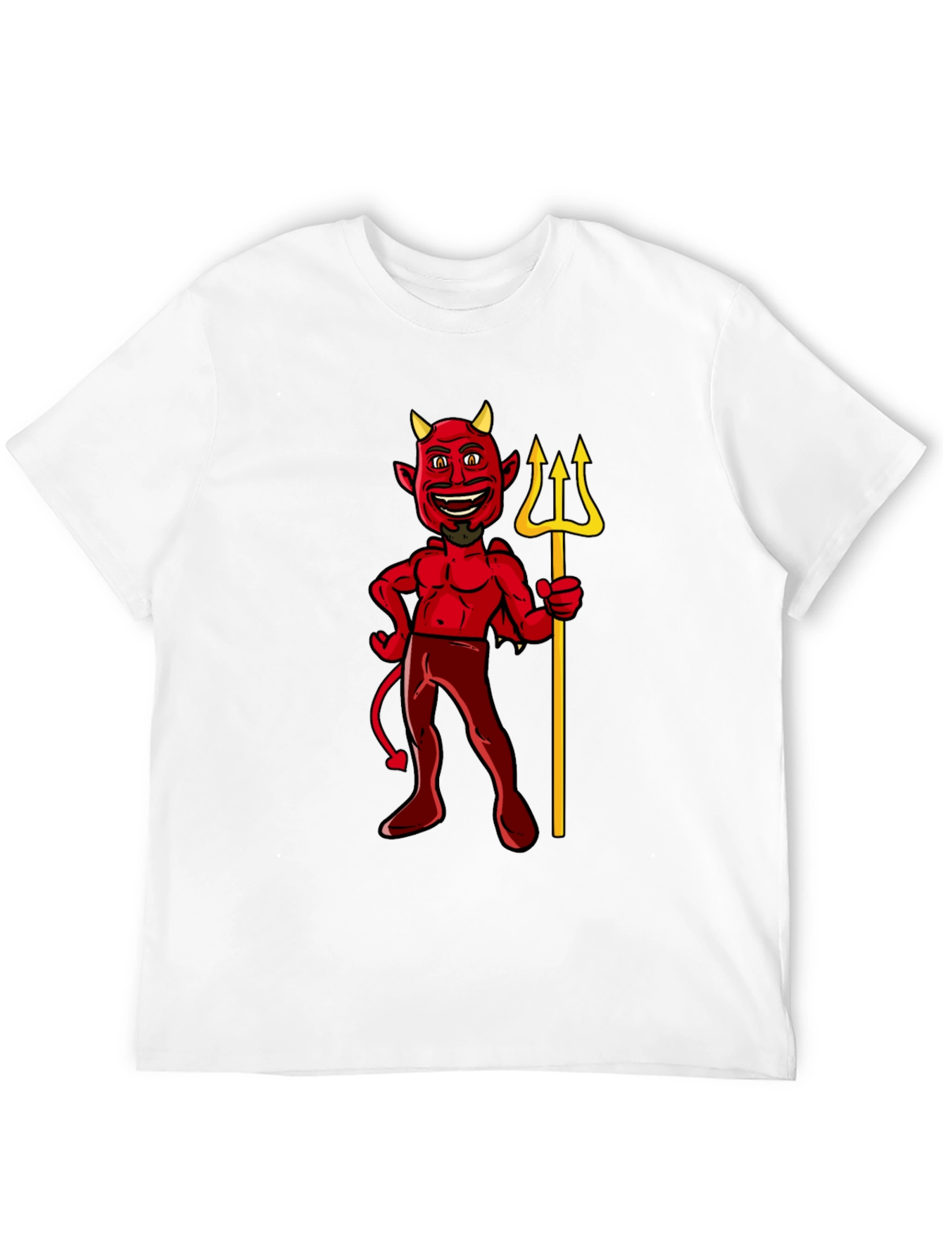 Devil Graphic Tee - Black Cotton T-Shirt
