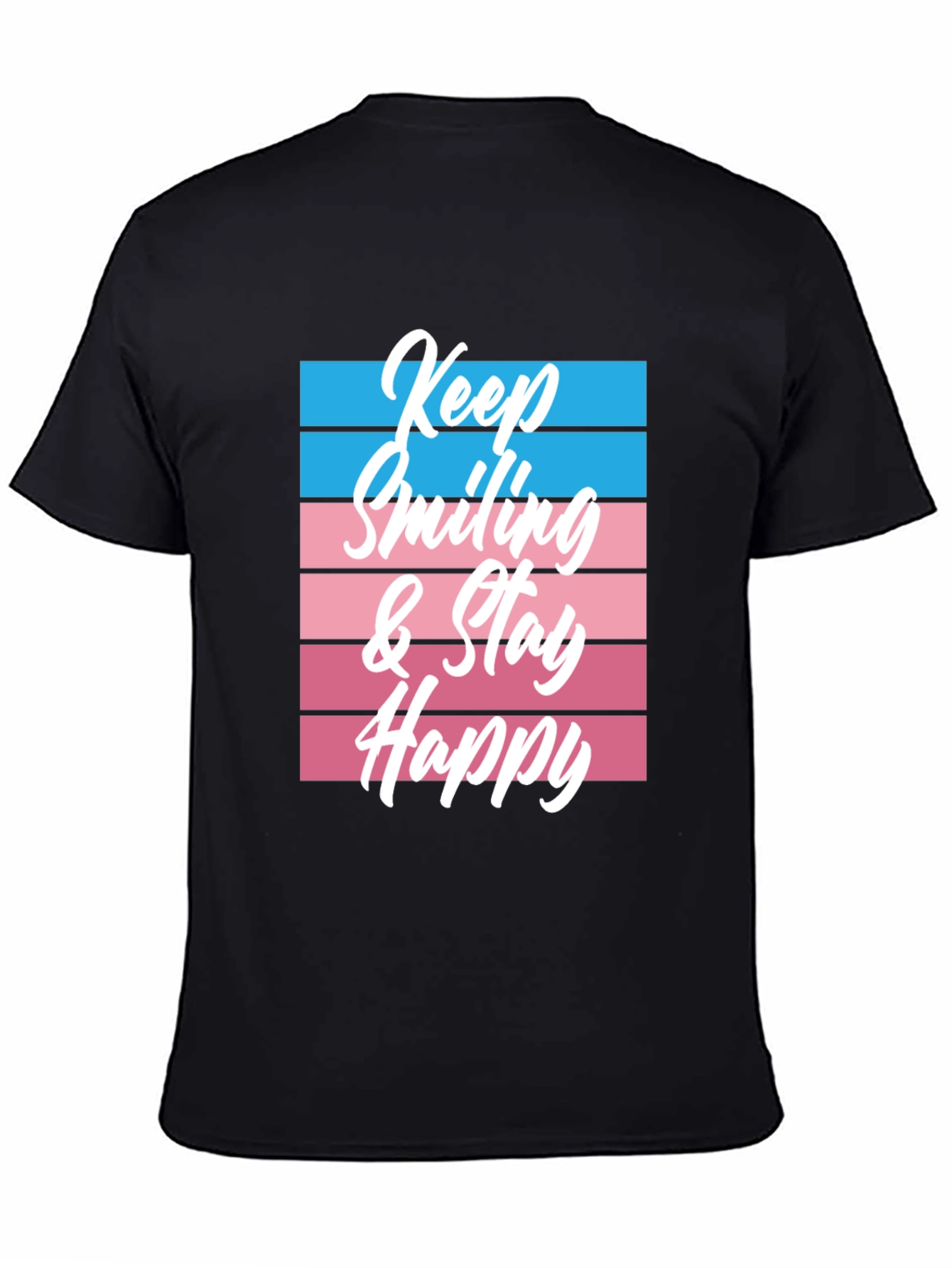 Keep Smiling Graphic Tee - Black