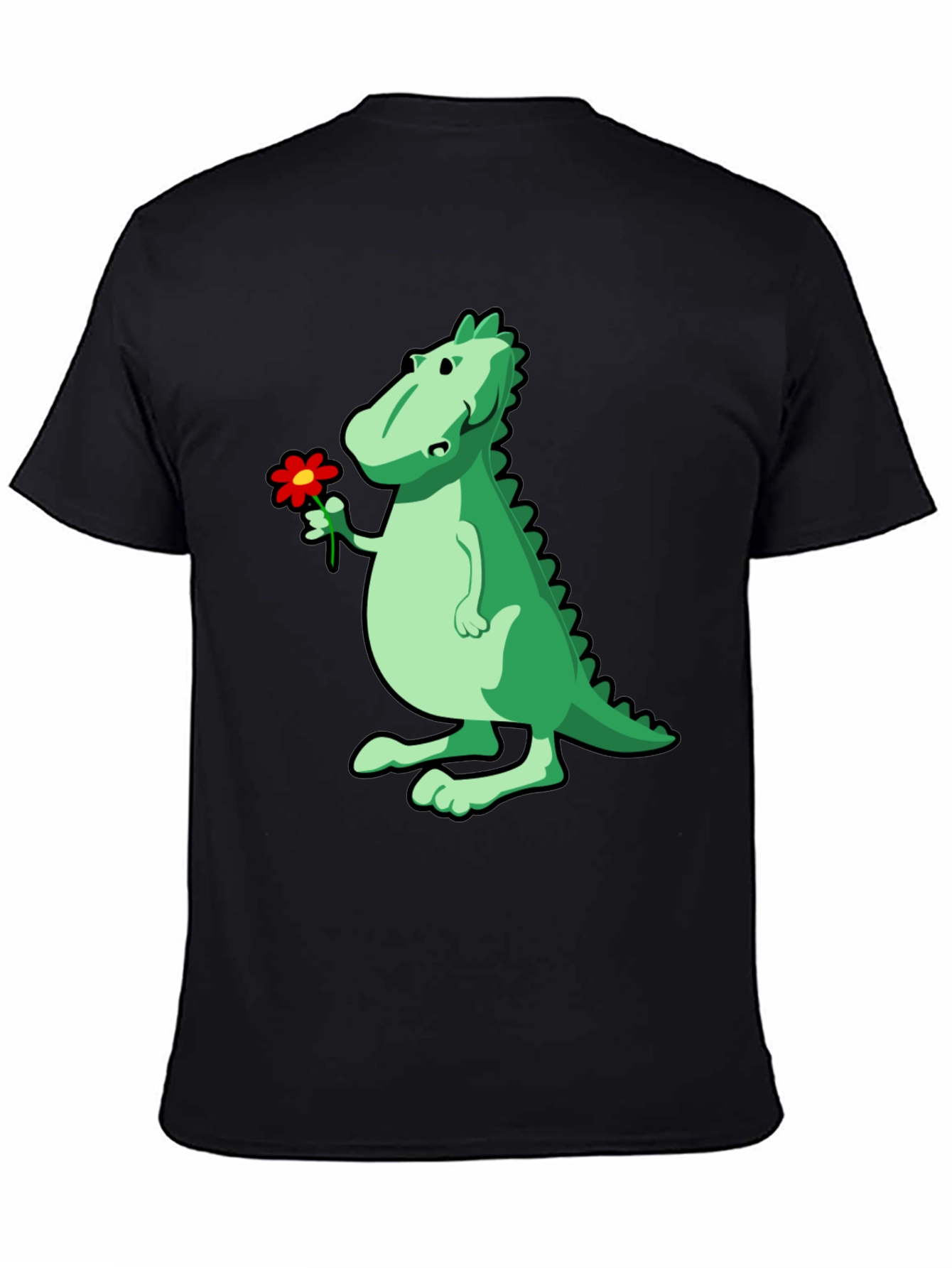 Dino with Flower Graphic T-Shirt