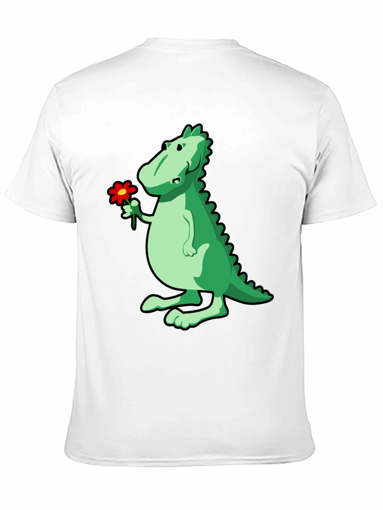 Dino with Flower Graphic T-Shirt