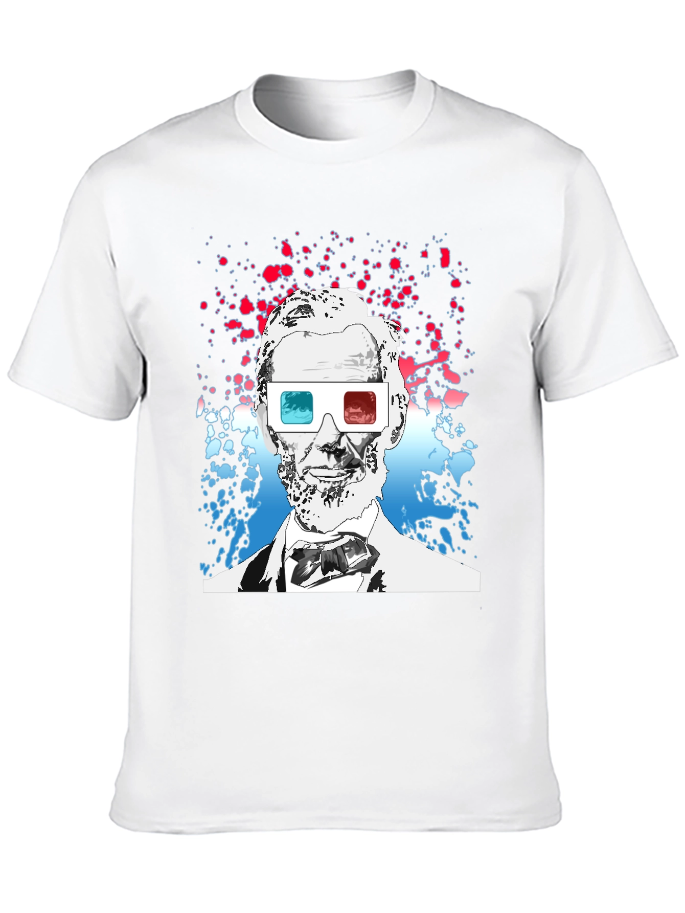 Abraham Lincoln 3D Glasses Graphic Tee