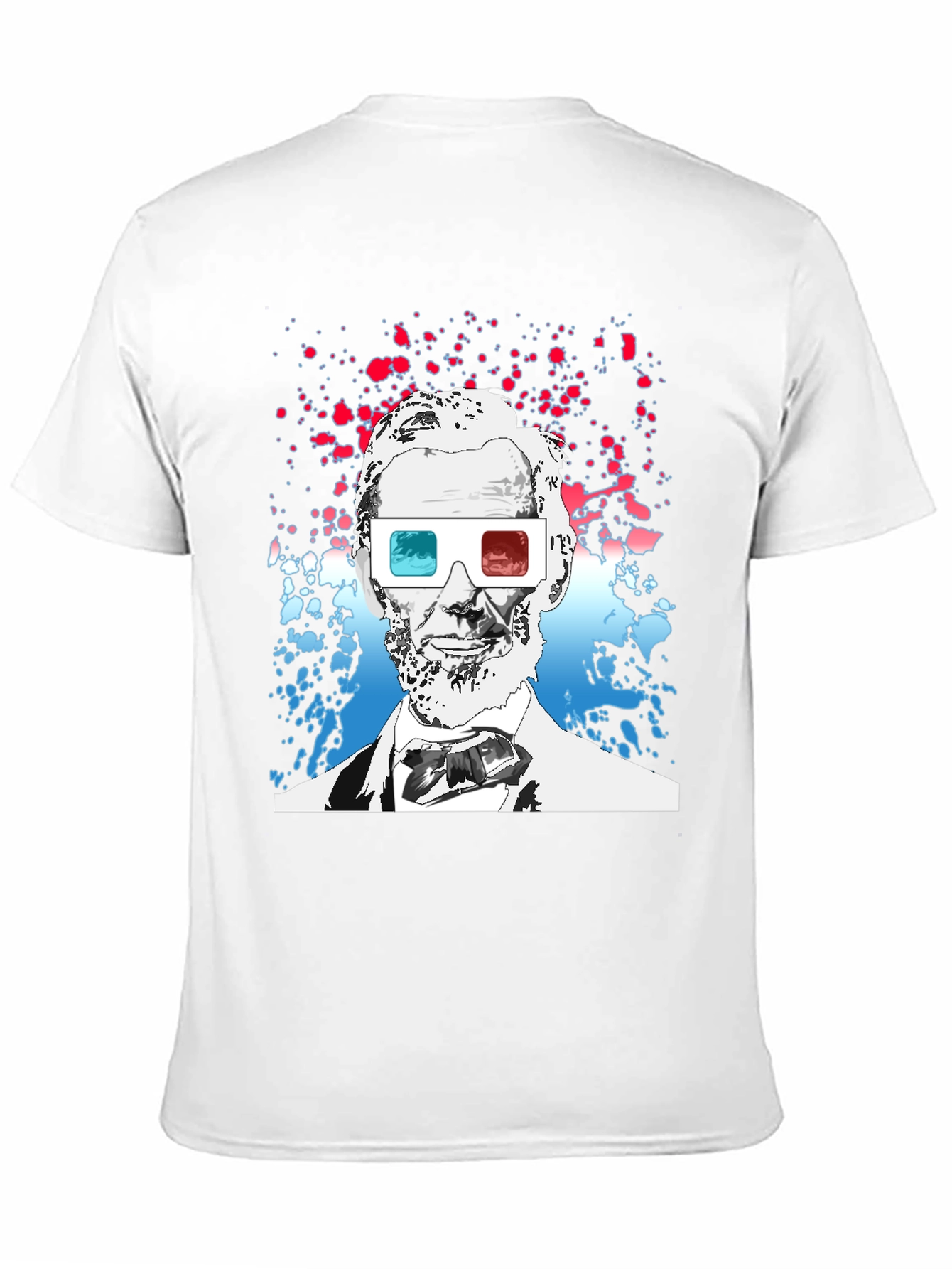 Abraham Lincoln 3D Glasses Graphic Tee