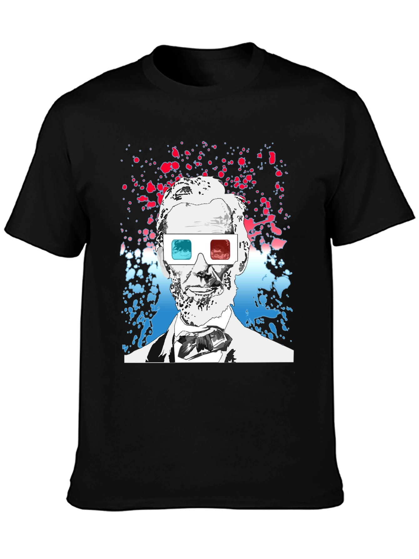 Abraham Lincoln 3D Glasses Graphic Tee