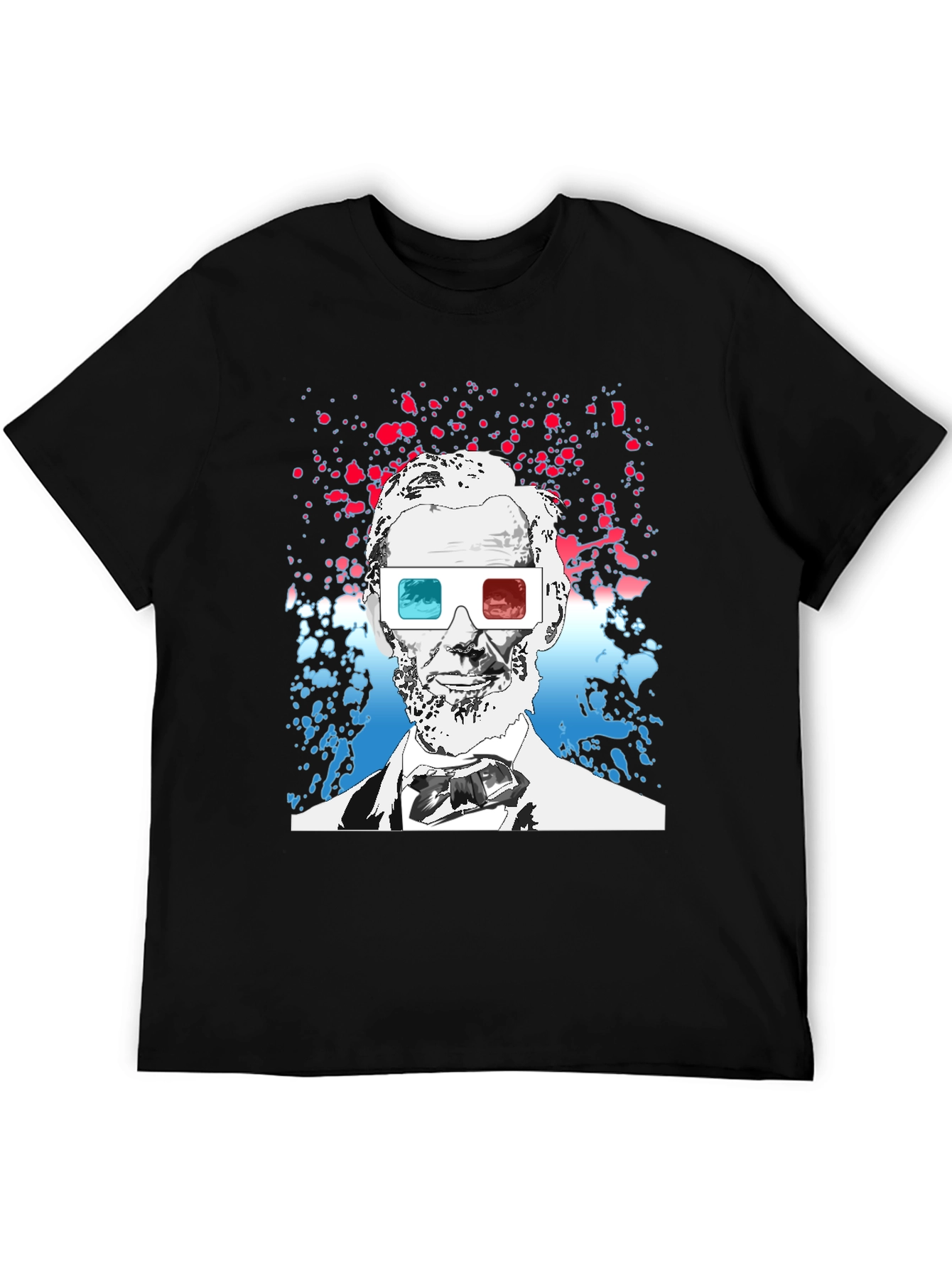 Abraham Lincoln 3D Glasses Graphic Tee