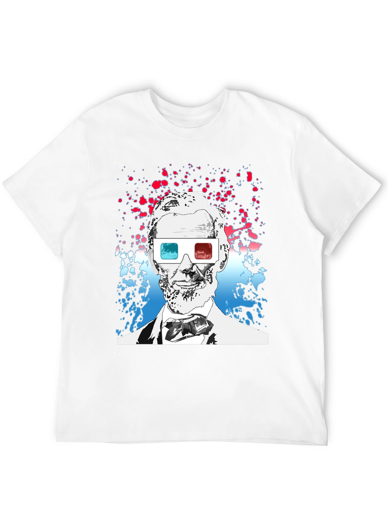 Abraham Lincoln 3D Glasses Graphic Tee