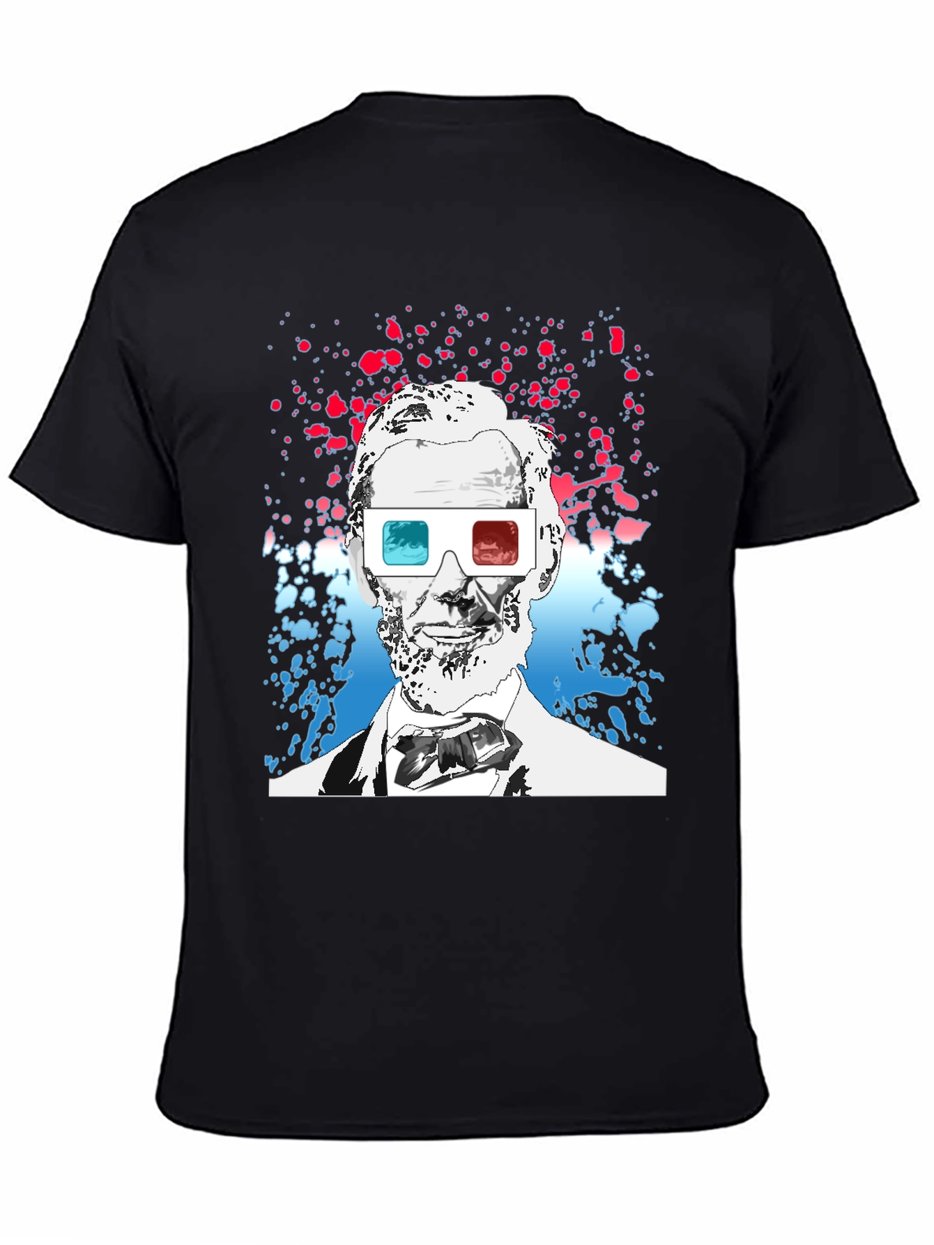 Abraham Lincoln 3D Glasses Graphic Tee