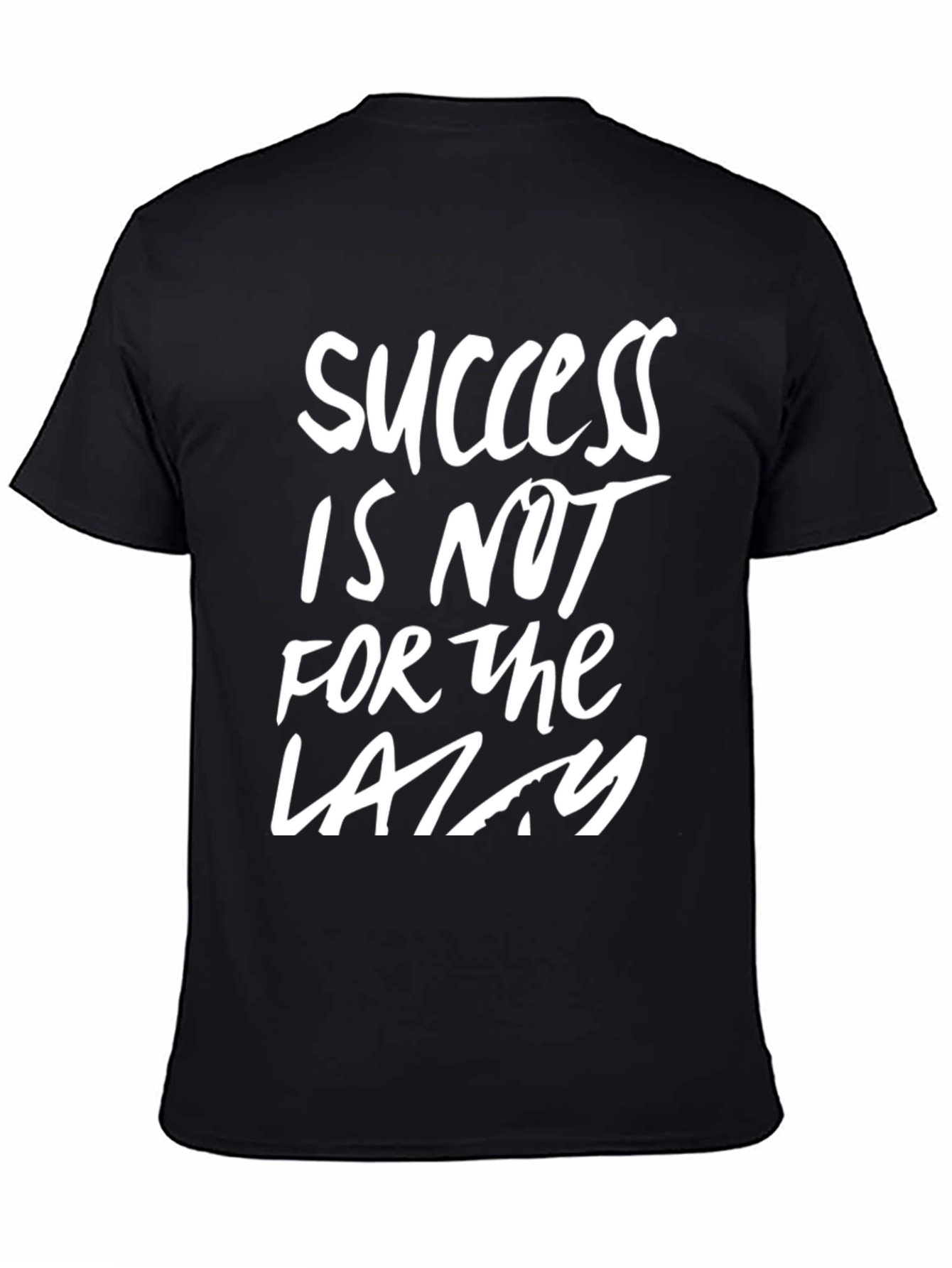 Success Black Graphic Tee for Hard Workers