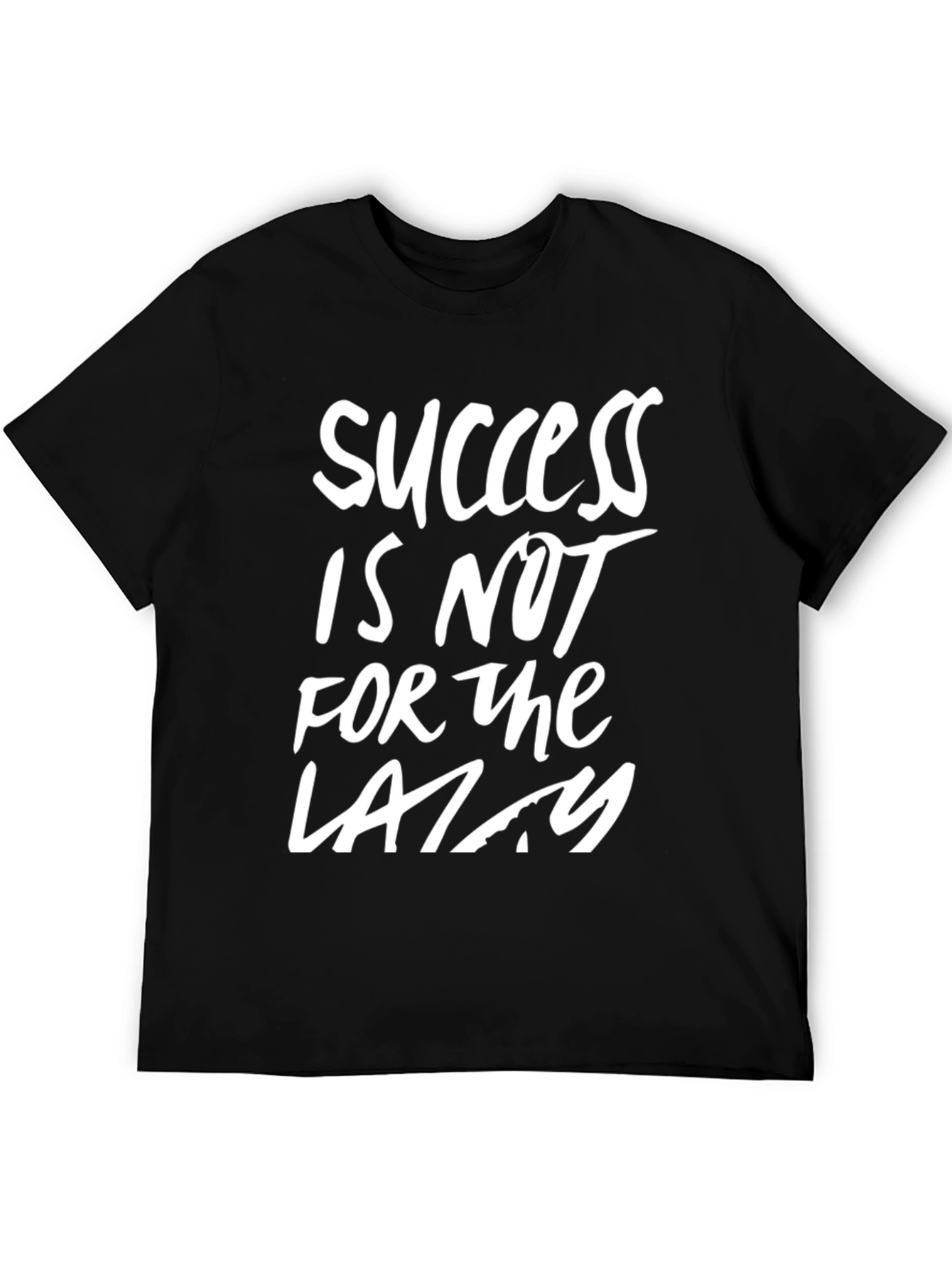 Success Black Graphic Tee for Hard Workers