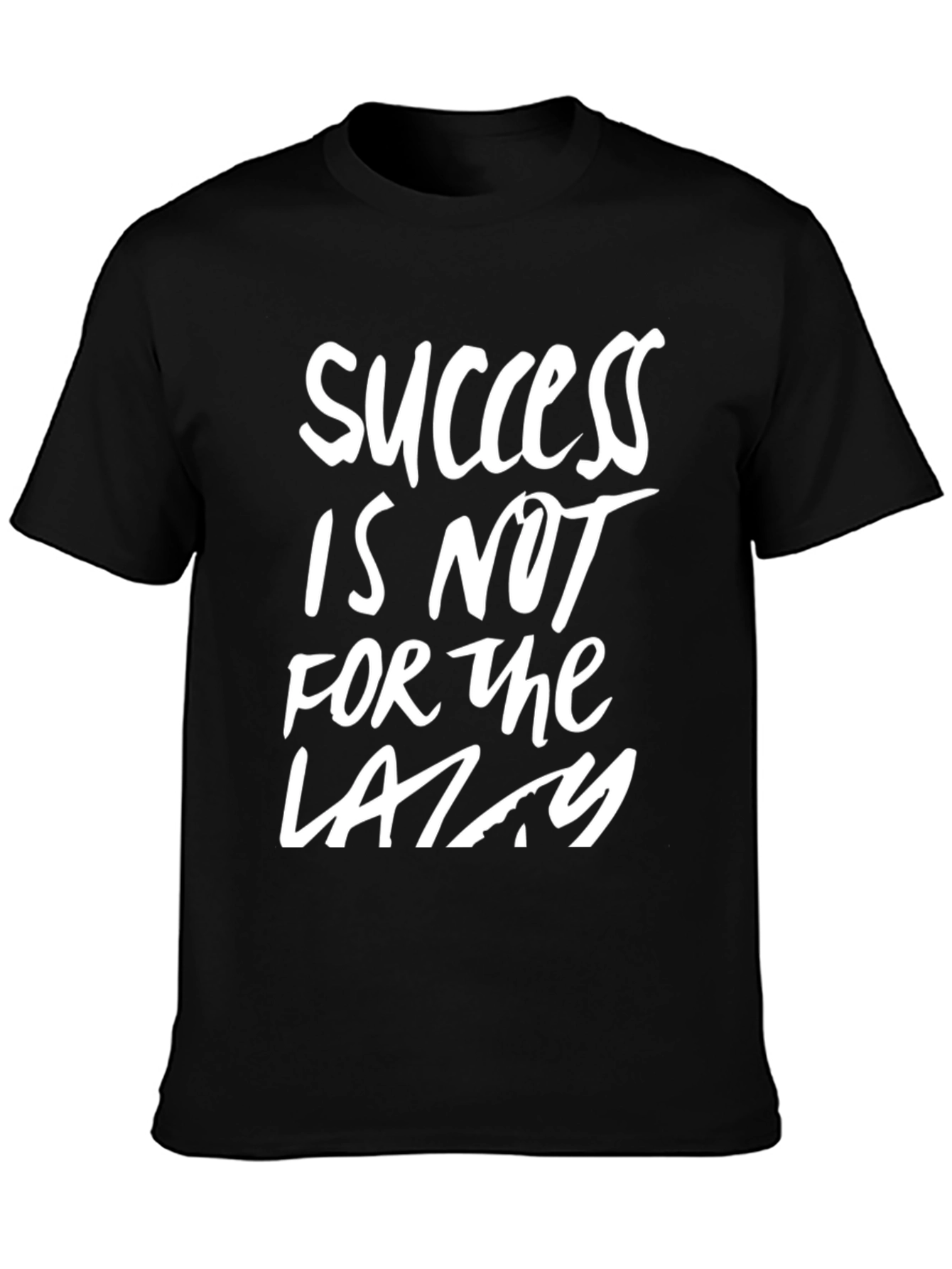 Success Black Graphic Tee for Hard Workers
