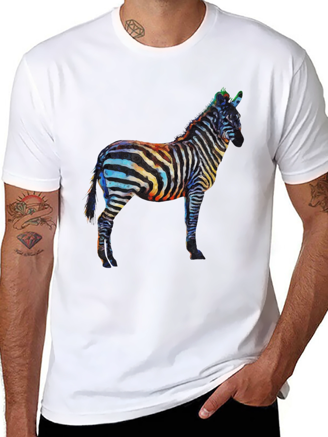Zebra Graphic Black T-Shirt
