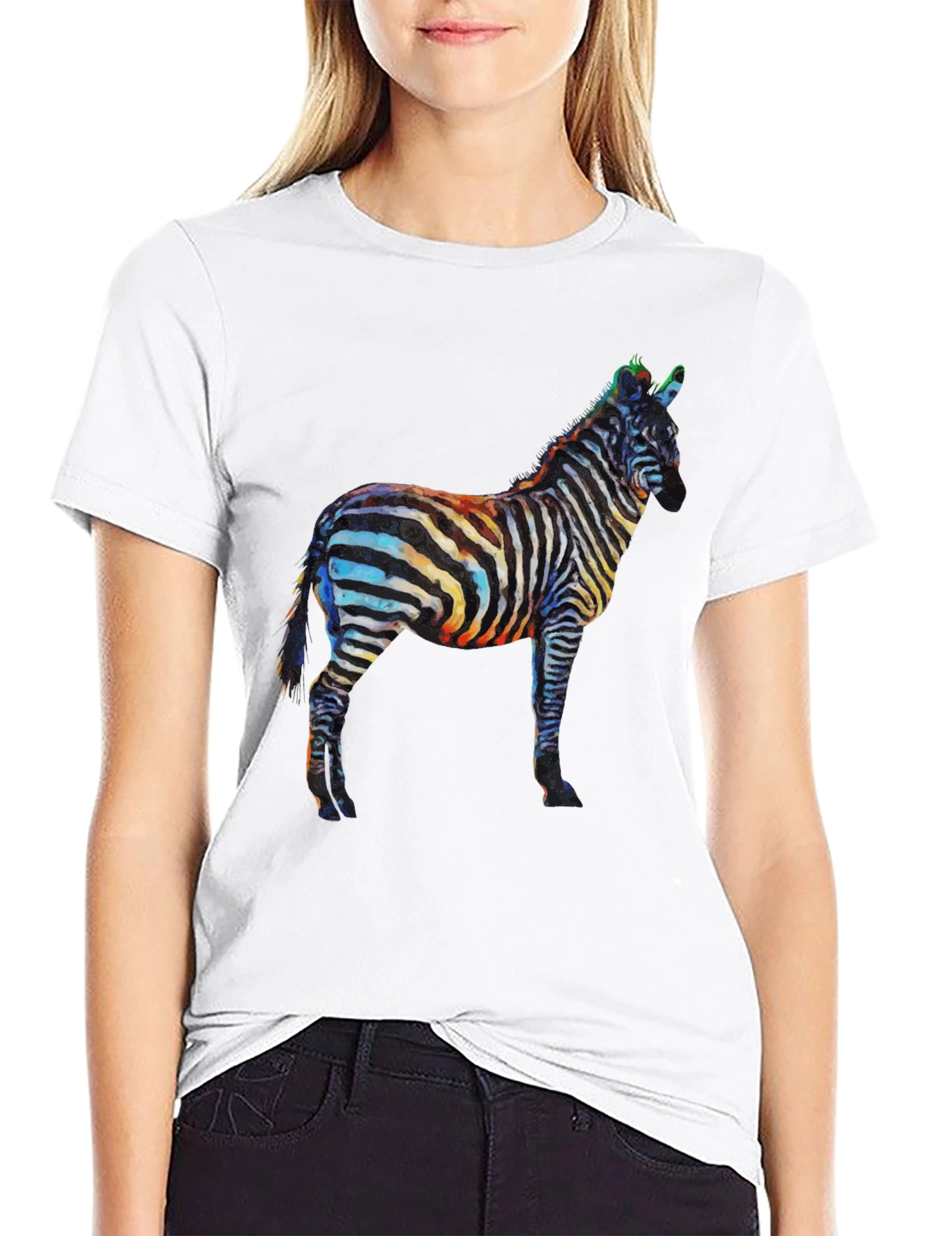 Zebra Graphic Black T-Shirt