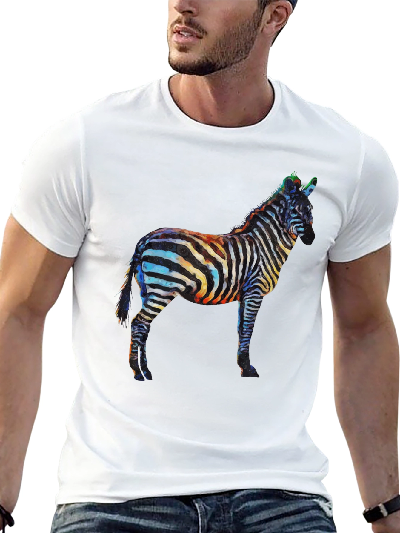 Zebra Graphic Black T-Shirt