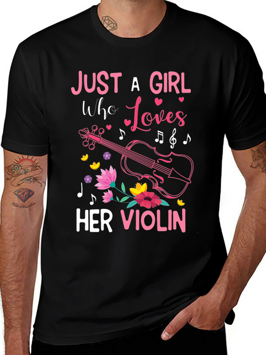 Just A Girl Who Loves Her Violin T-Shirt