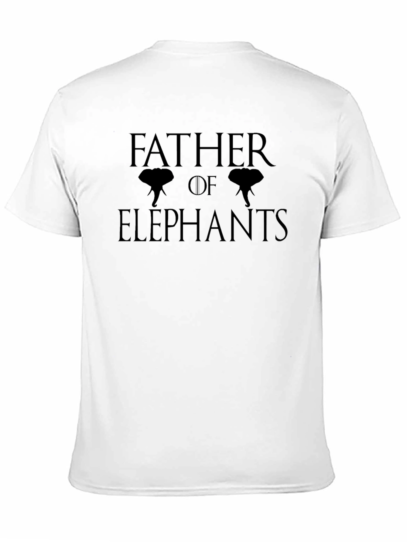 Father of Elephants Graphic Tee - Black Cotton T-Shirt
