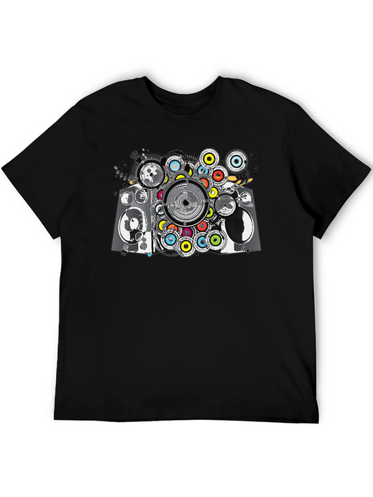 Abstract Speaker Graphic Tee - Black