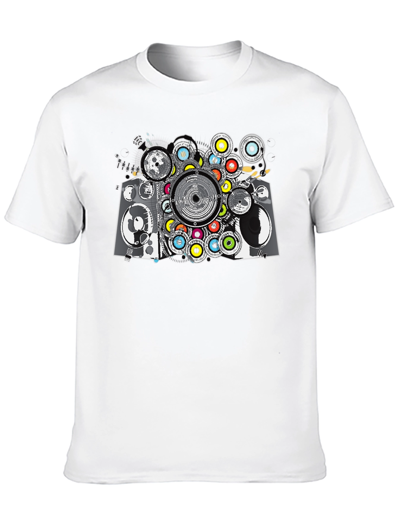 Abstract Speaker Graphic Tee - Black