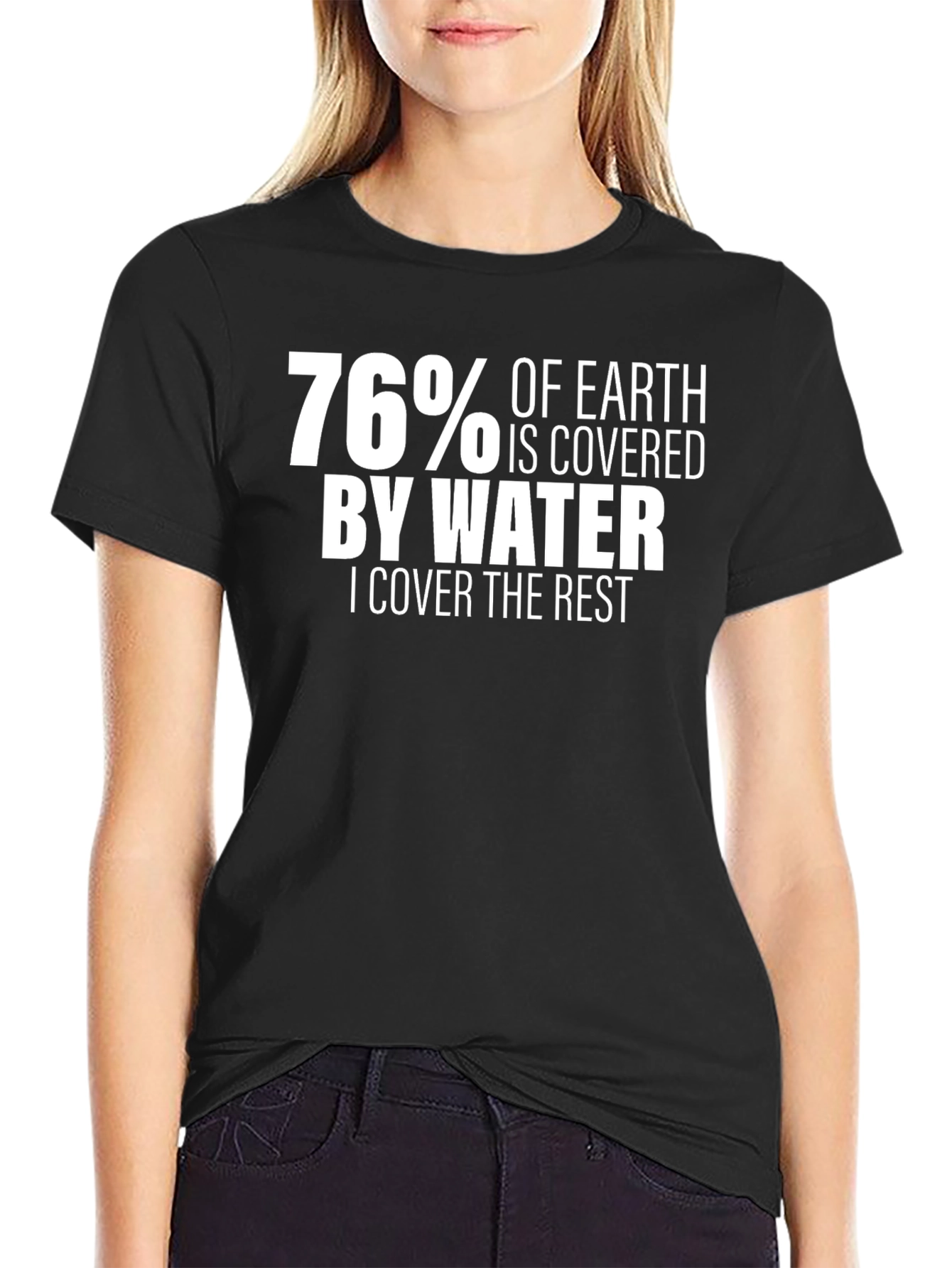 Funny 76% Earth Water Graphic T-Shirt