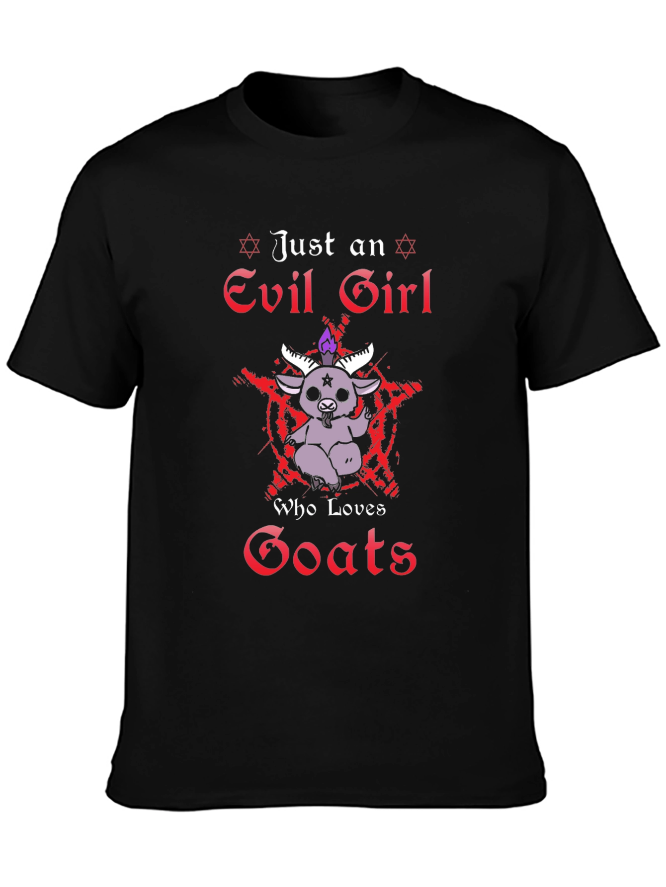 Evil Girl Who Loves Goats Graphic Tee