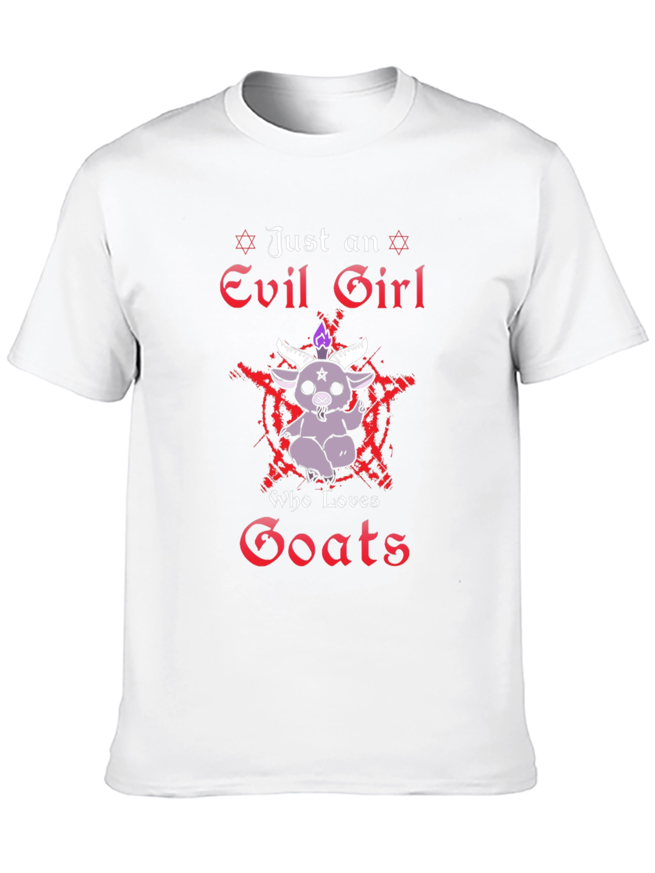 Evil Girl Who Loves Goats Graphic Tee