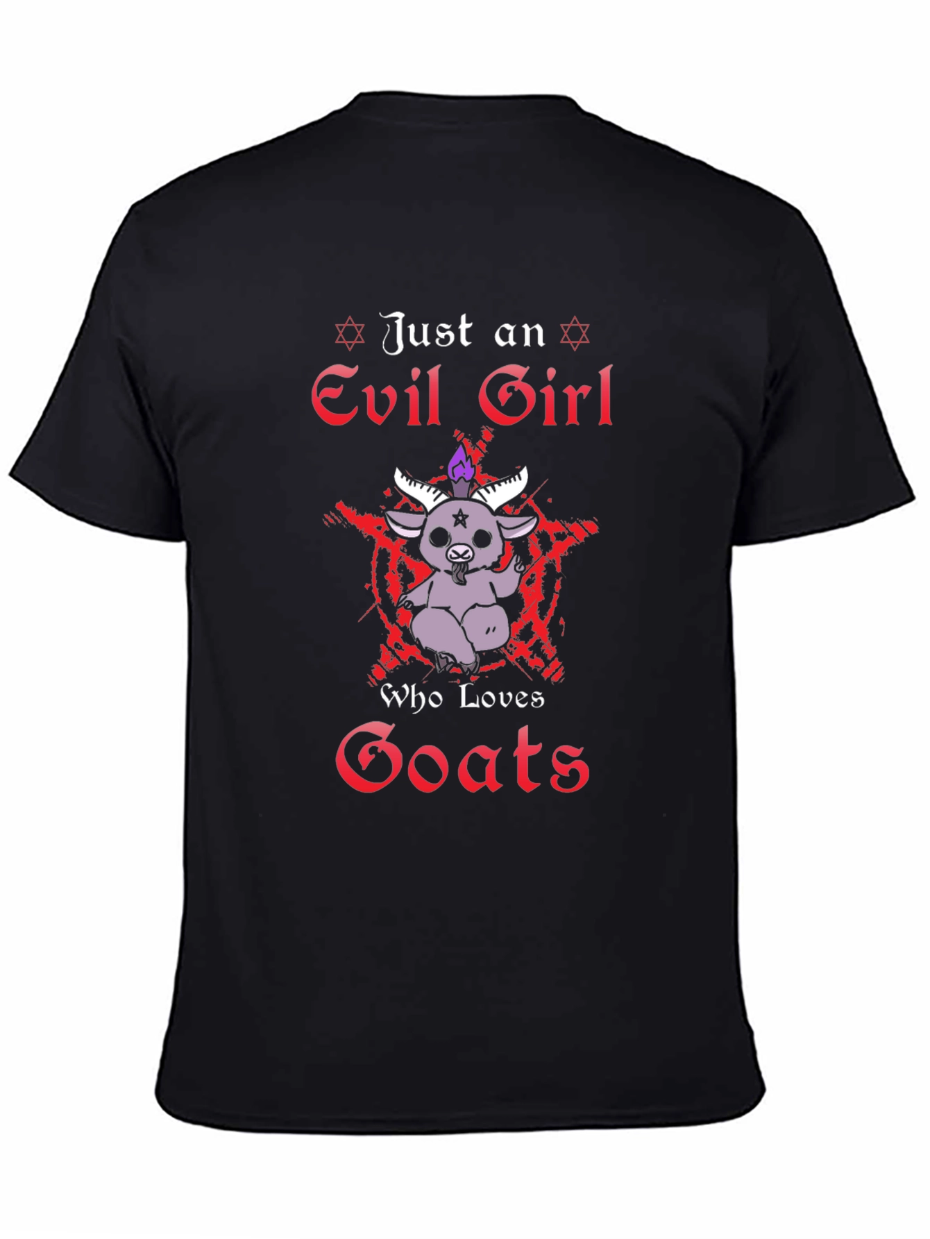 Evil Girl Who Loves Goats Graphic Tee