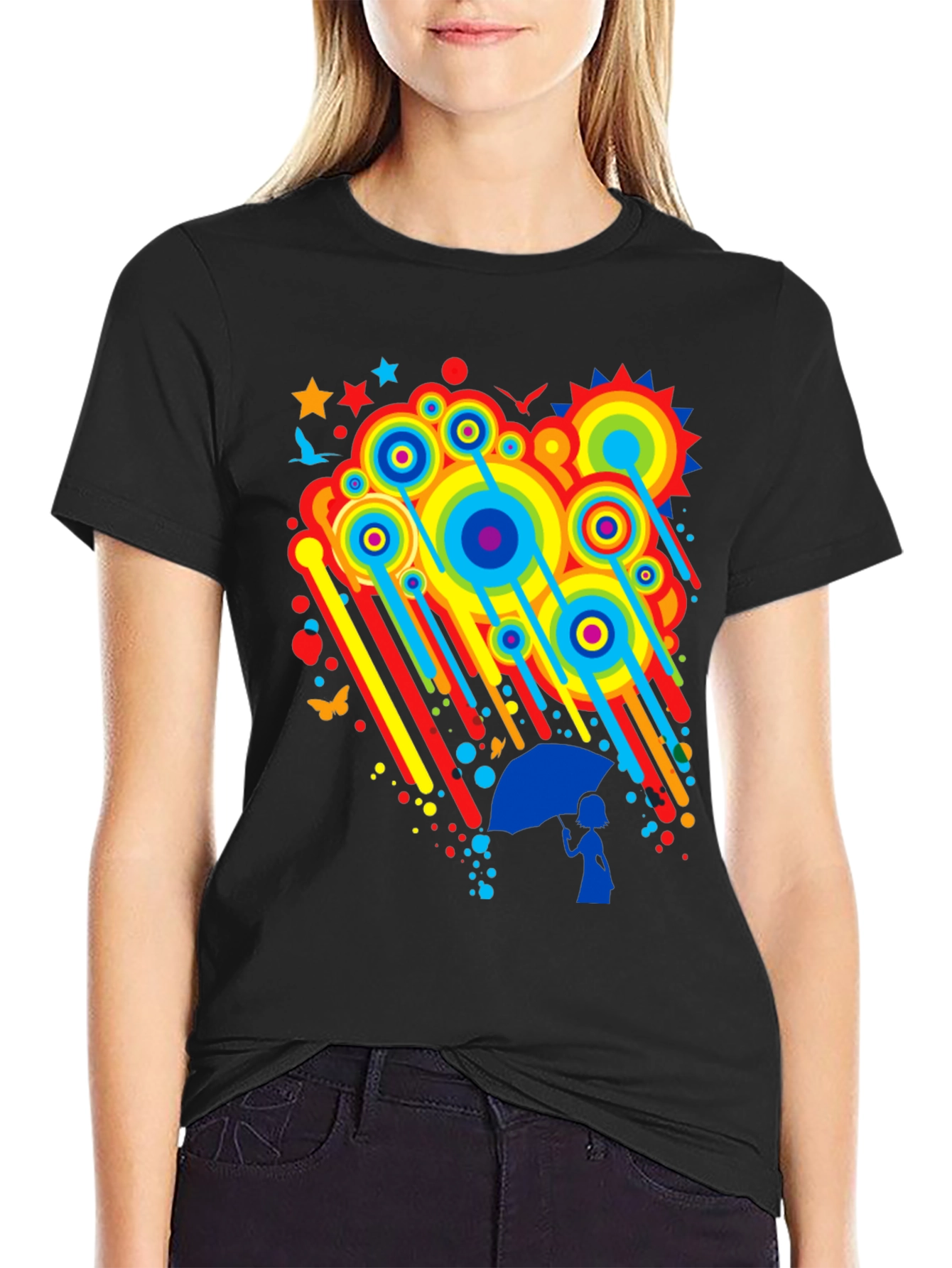 Rainbow Rain Graphic Tee