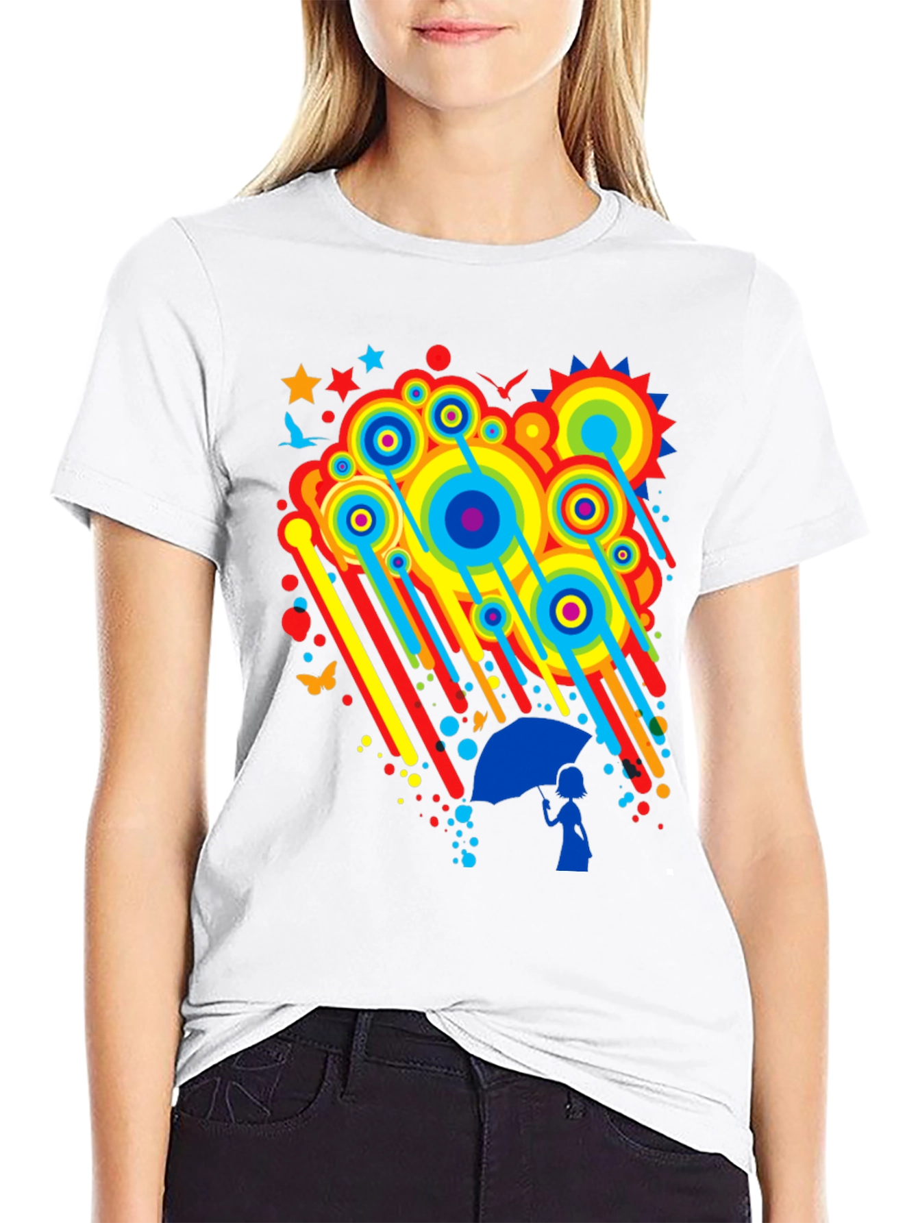 Rainbow Rain Graphic Tee