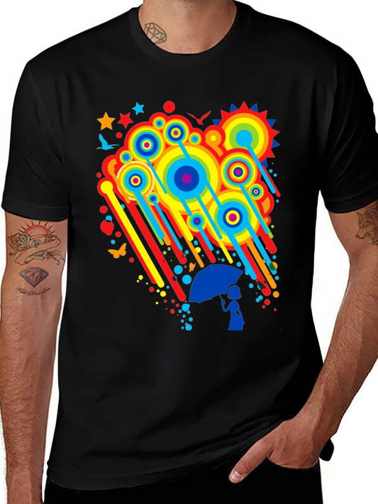 Rainbow Rain Graphic Tee