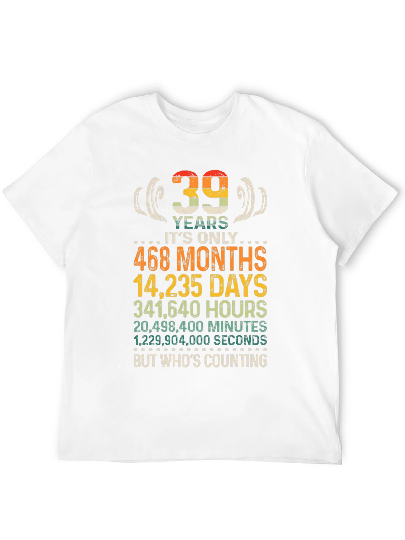 Funny 39th Birthday T-Shirt - Whos Counting?