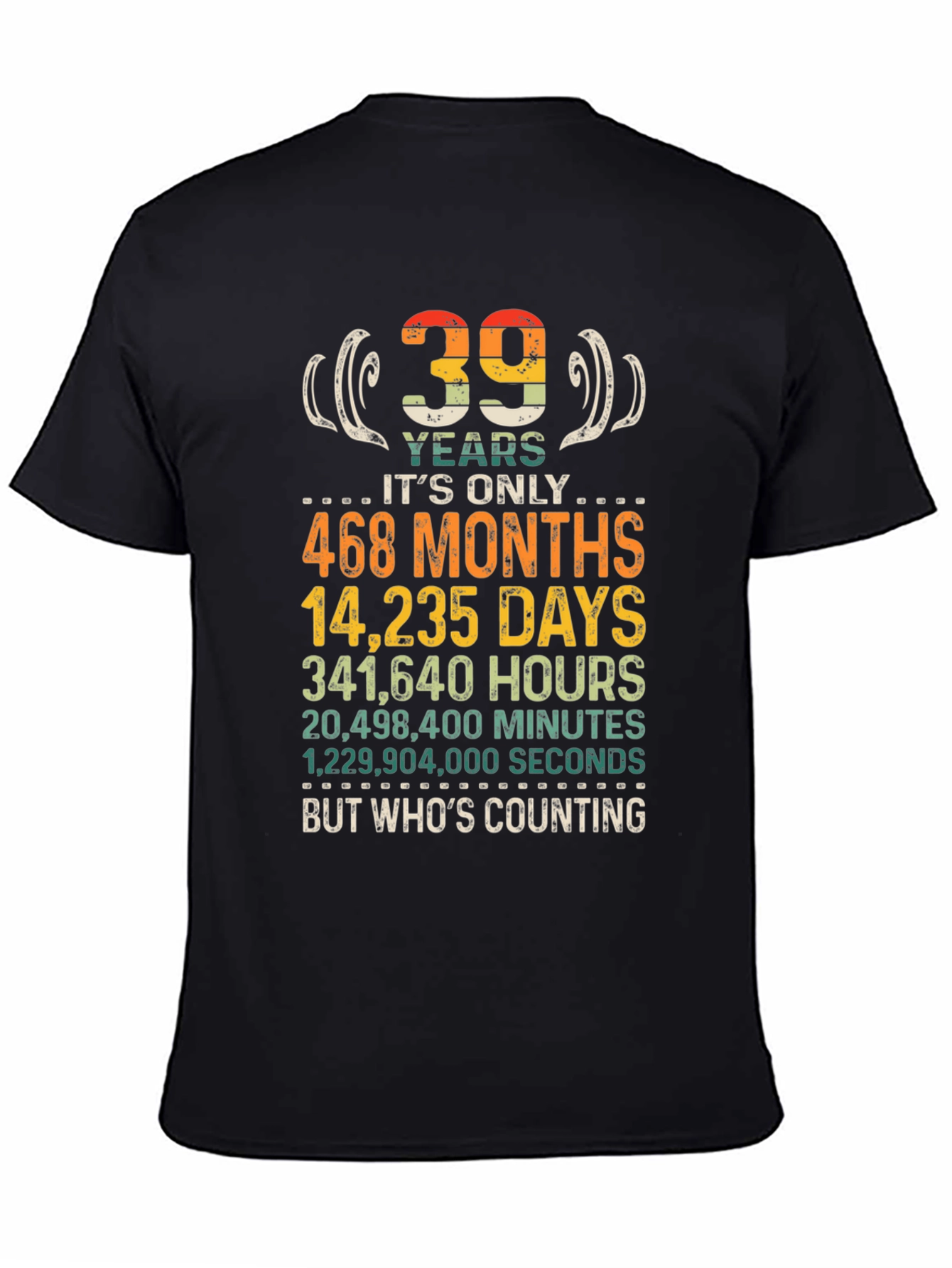Funny 39th Birthday T-Shirt - Whos Counting?