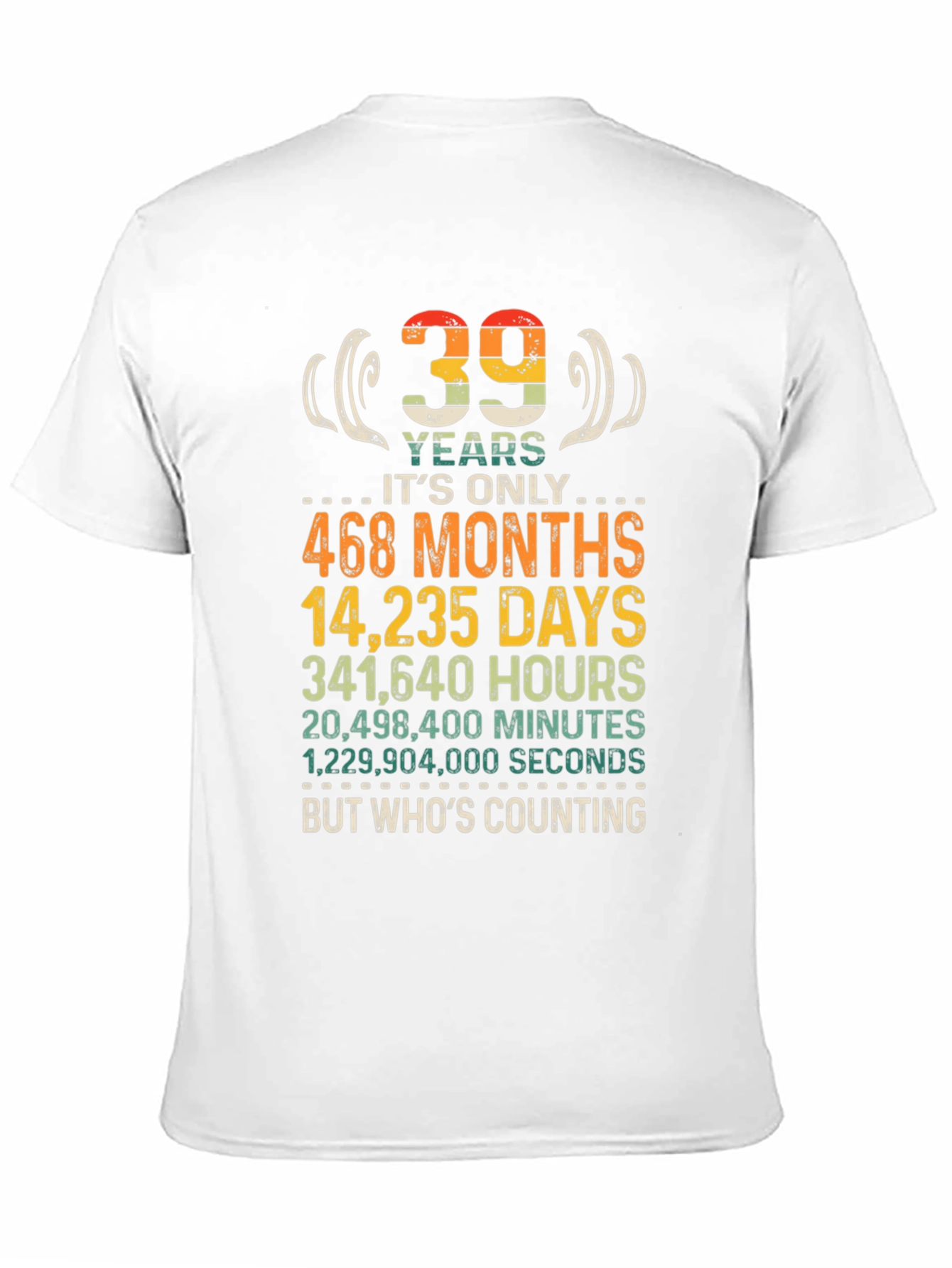 Funny 39th Birthday T-Shirt - Whos Counting?