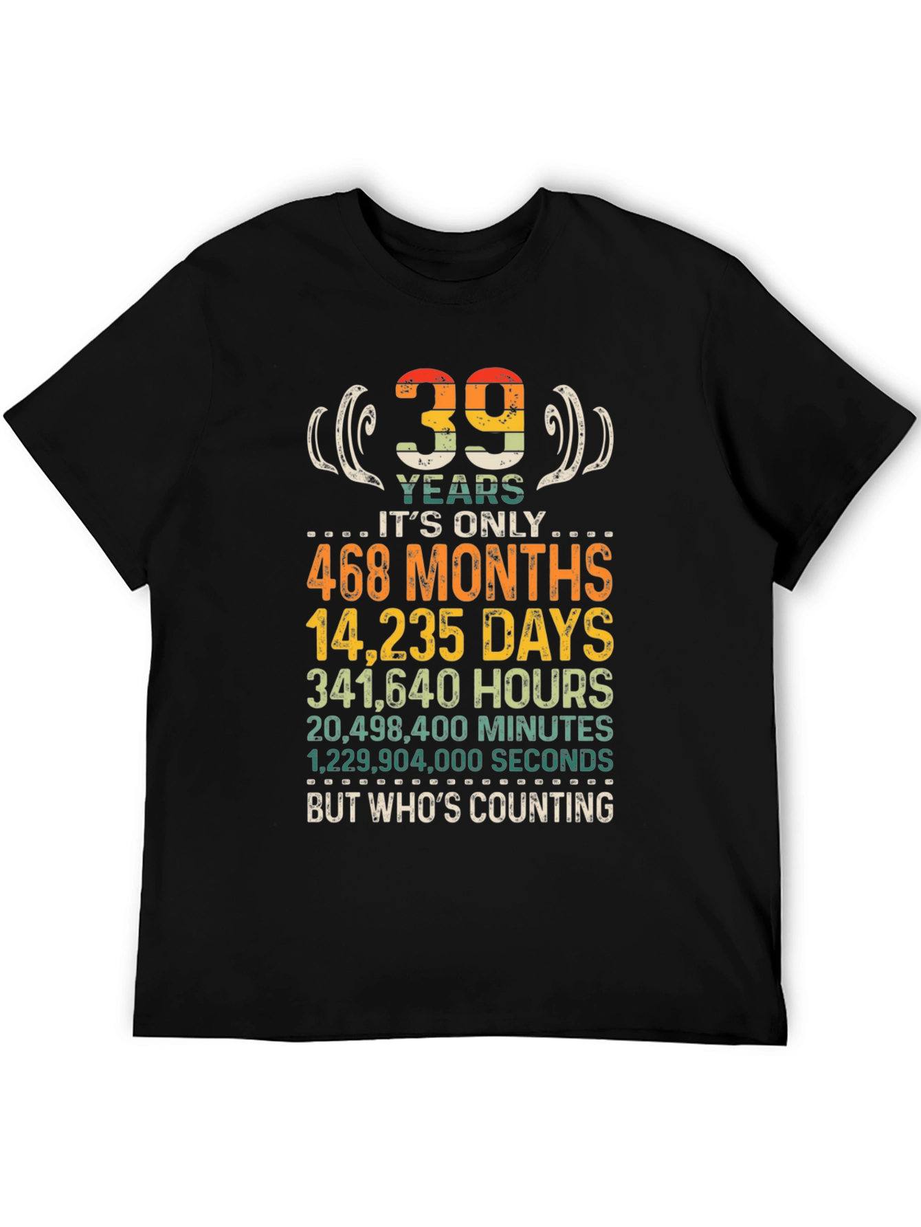Funny 39th Birthday T-Shirt - Whos Counting?