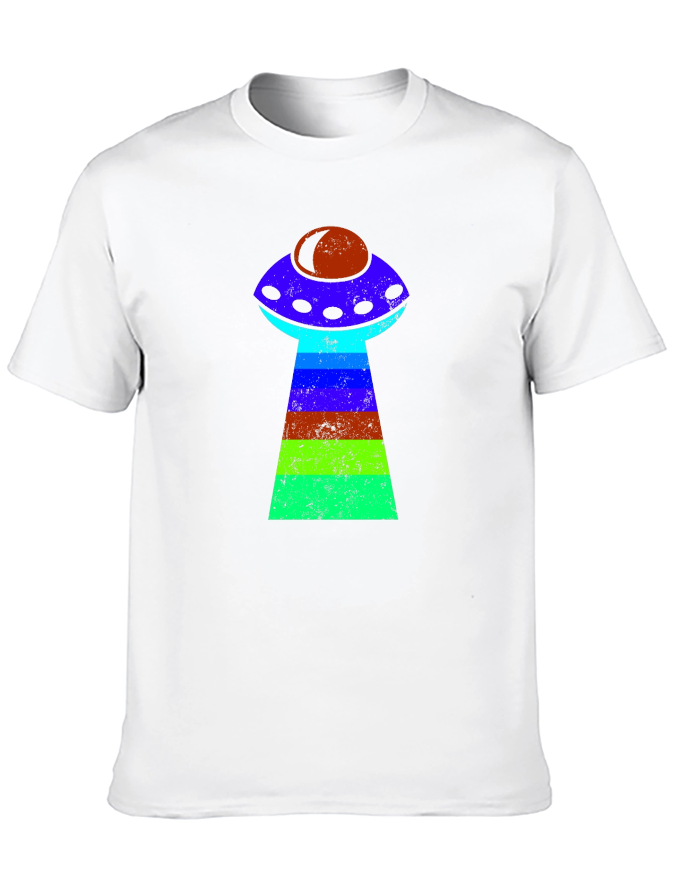 Retro Alien UFO T-Shirt - Black Graphic Tee