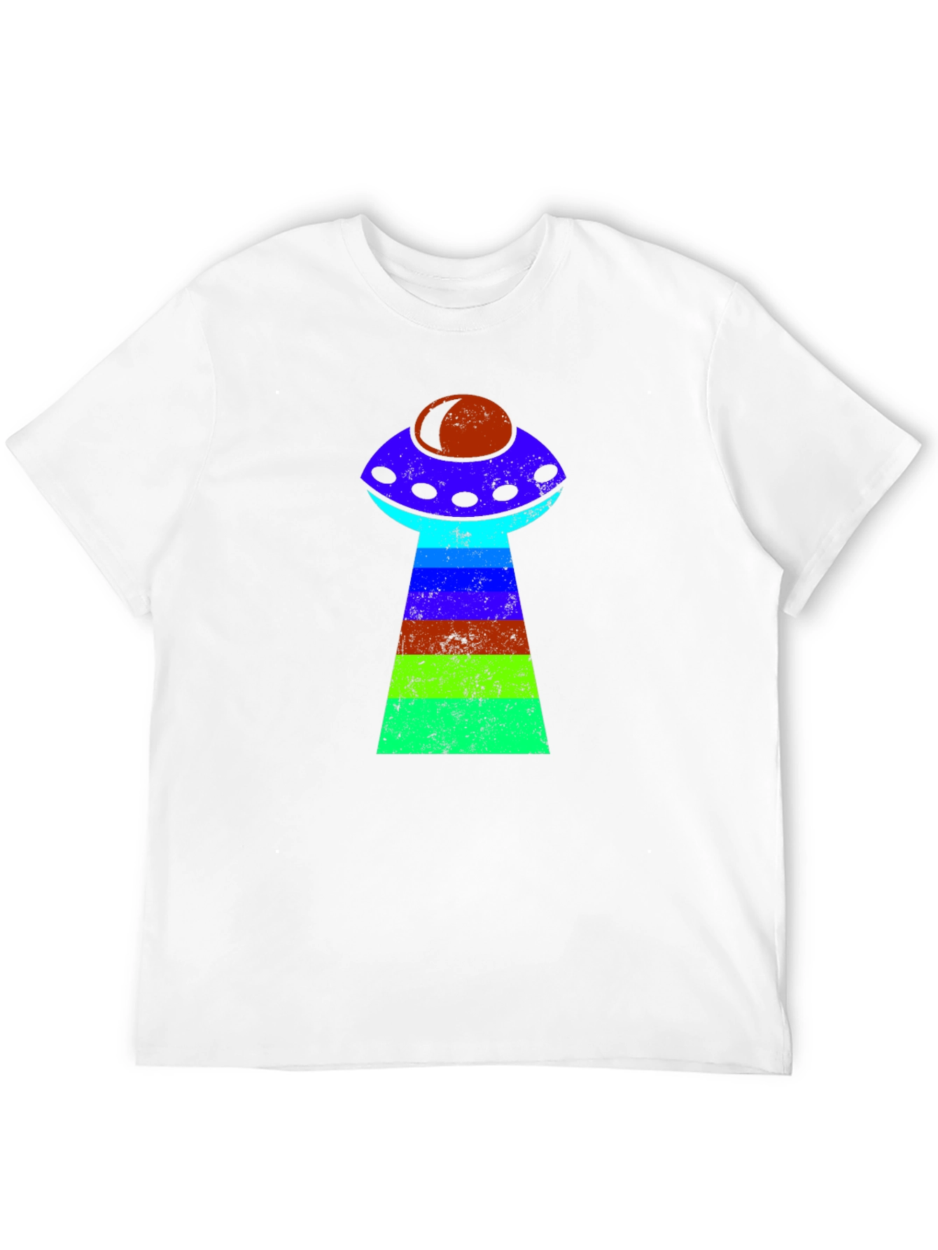 Retro Alien UFO T-Shirt - Black Graphic Tee