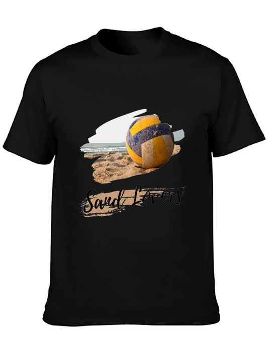Sand Lovers Graphic Tee - Beach Volleyball Design