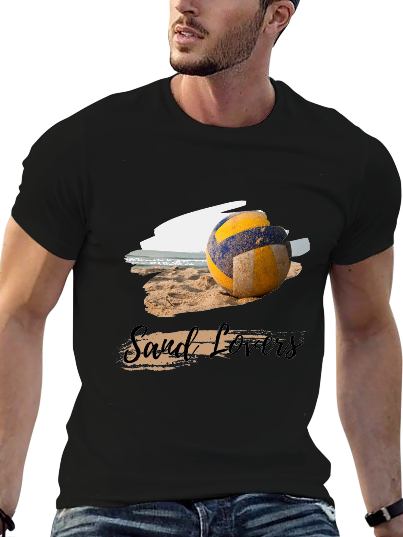 Sand Lovers Graphic Tee - Beach Volleyball Design