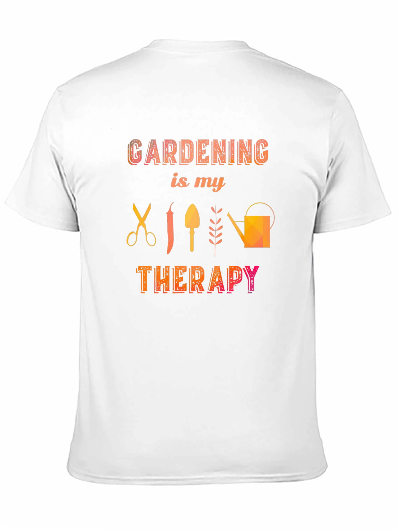 Gardening is My Therapy Black T-Shirt