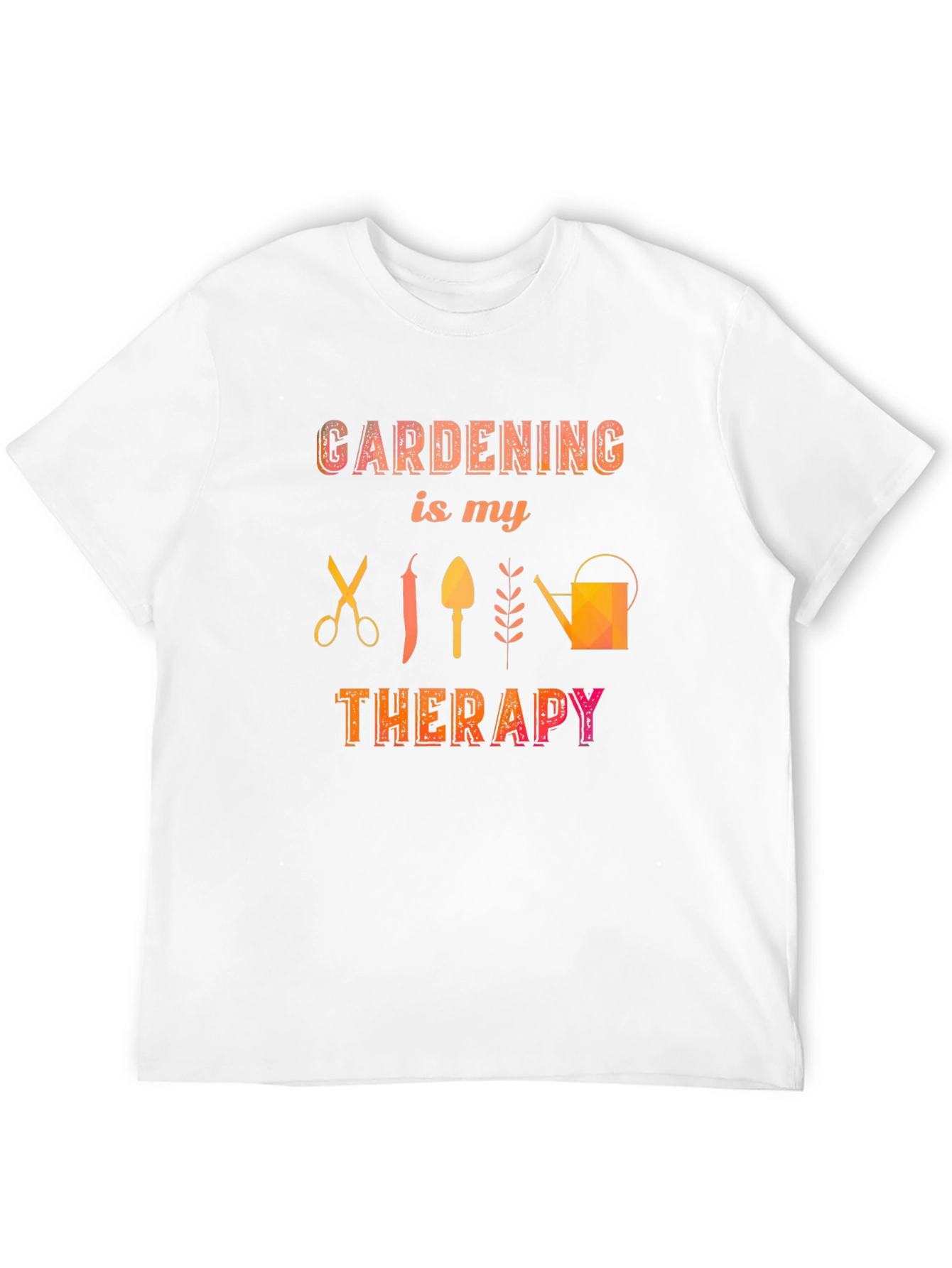 Gardening is My Therapy Black T-Shirt